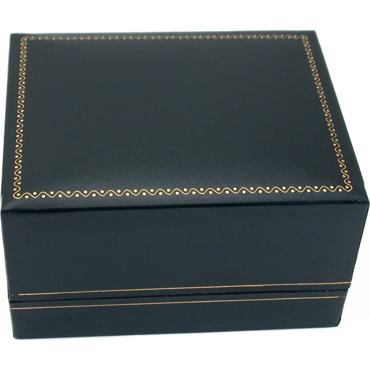 6 Black Leatherette Watch Bracelet Boxes Jewelry Gift