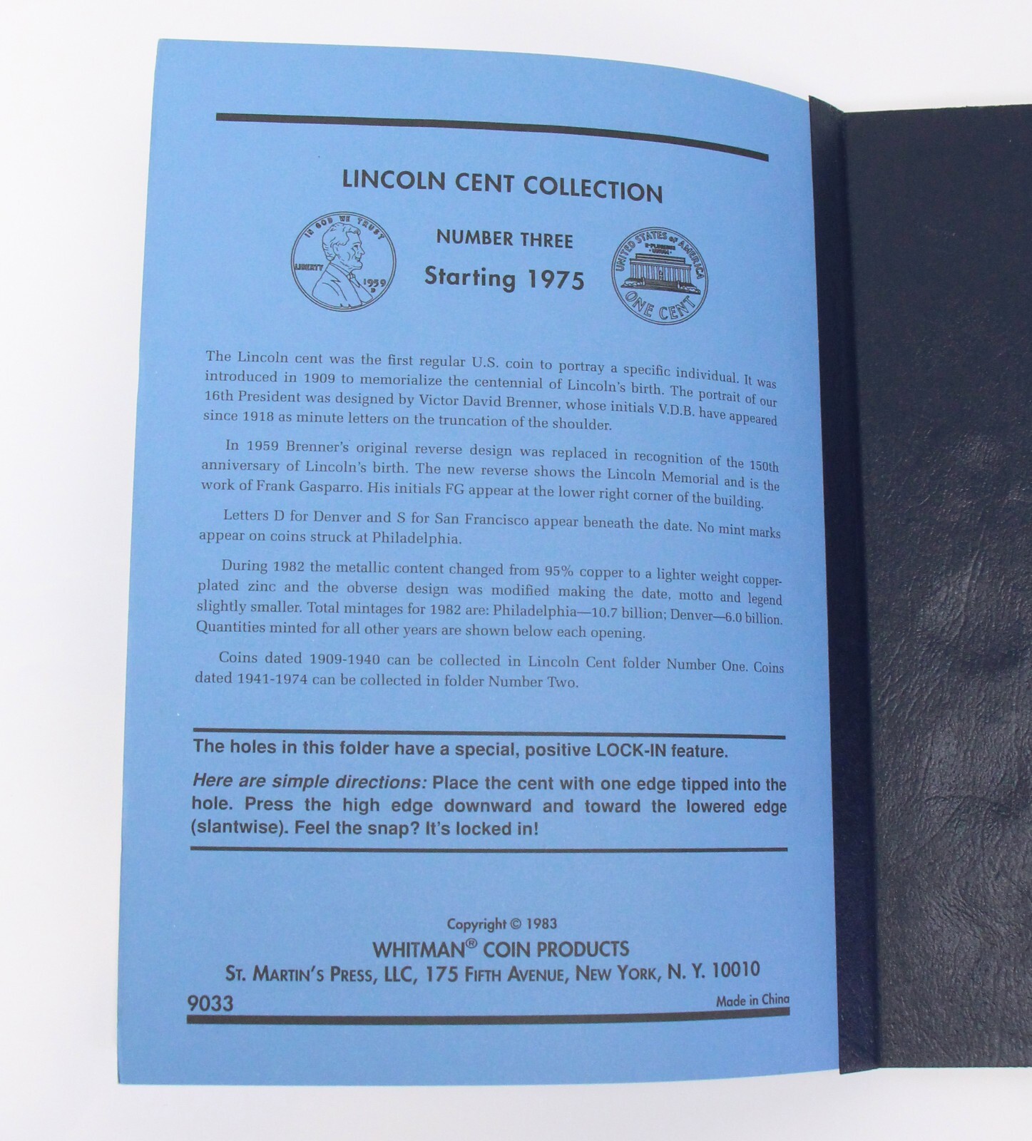 Lincoln Cent Penny Set 1975 - 2009 Collection 77 Coins Whitman Folder 9033 #3