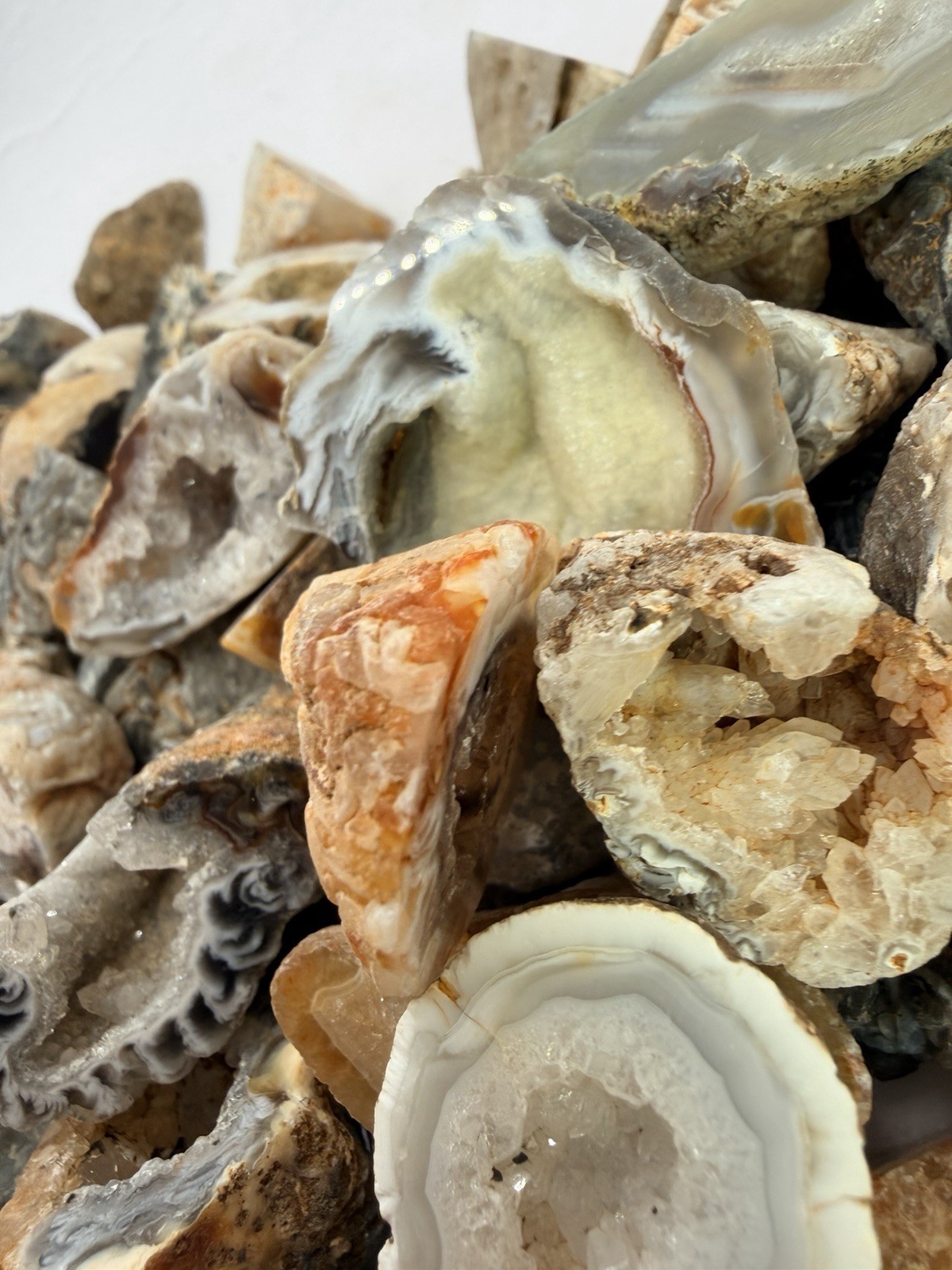 Rare Mini Occo Geodes from Brazil – Half lb Bulk Lot (9-12 Pieces)