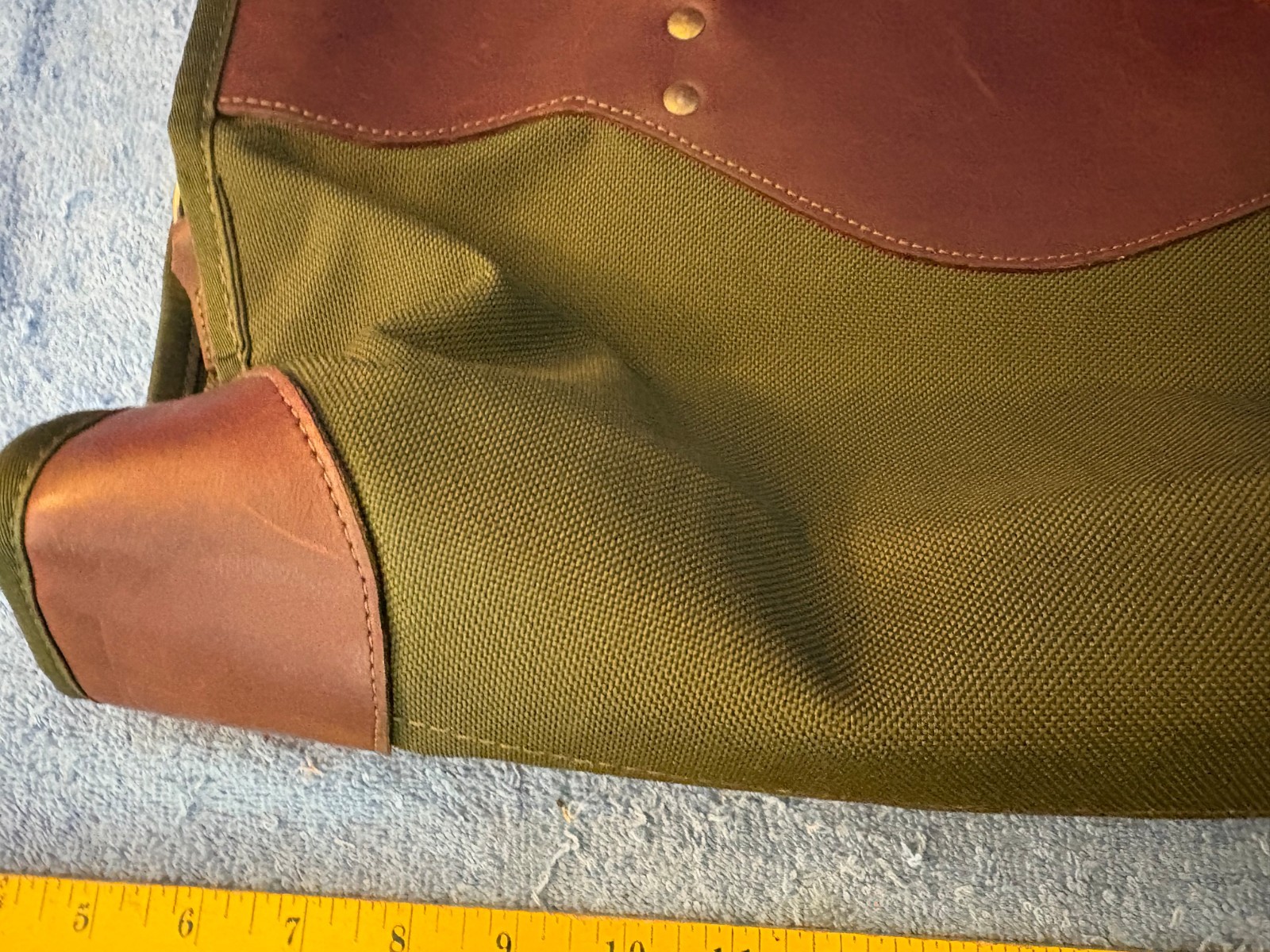 NWTF National Wild Turkey Federation Green Canvas Leather Bag Boyt ?