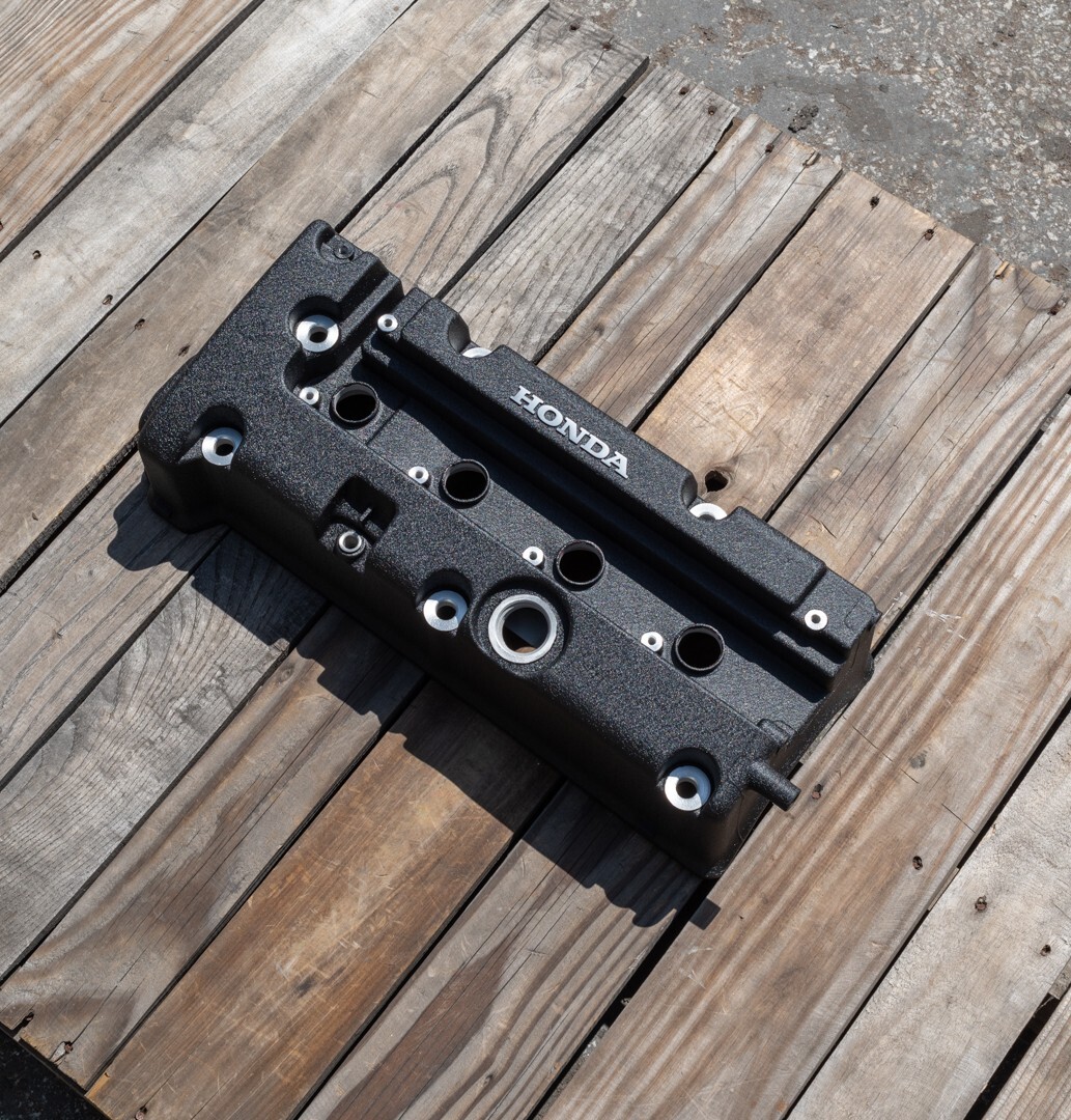 Honda K SERIES K24 K20 type r civic rsx valve cover PowderCoated WRINKLE BLACK