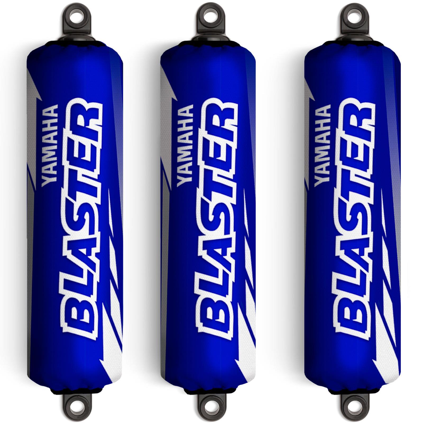 Front+Rear Blue Shock Covers + Brake Pads for Yamaha Blaster YFS 200 (2003-2006)