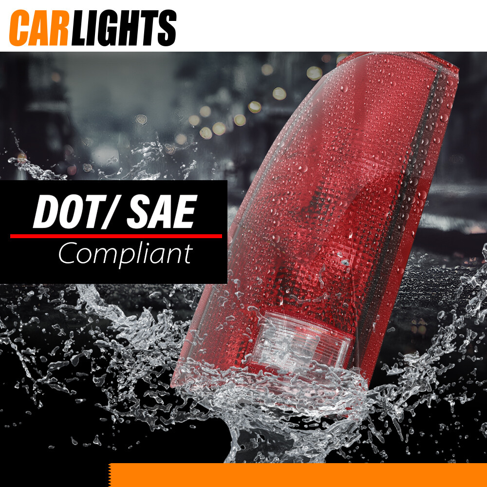 Set of 2 Tail Light Fit For 88-98 Chevy K1500 Silverado LH & RH w/ Bulb