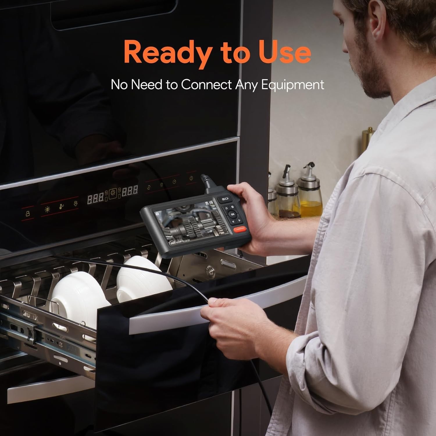 Professional Grade 50ft Sewer Camera with LED Light & Long Battery Life