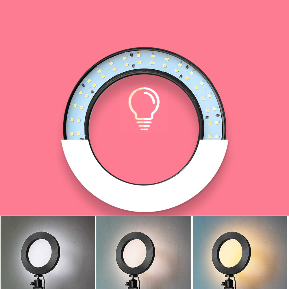 Ring Light Dimmable LED Fill Light with Stand for Video Live Camera Makeup