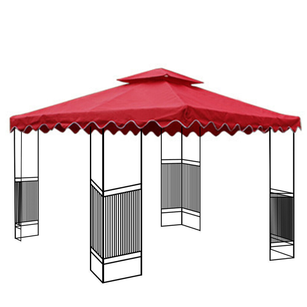 10'x10' Gazebo Canopy Top Replacement 1 2 Tier Garden Yard Patio Sunshade Cover