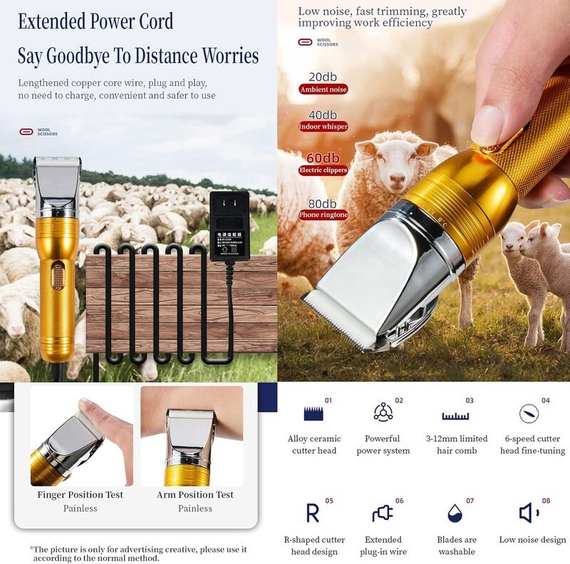 350W Heavy-Duty Pet Hair Trimmers Electric Professional Dog Grooming Clippers