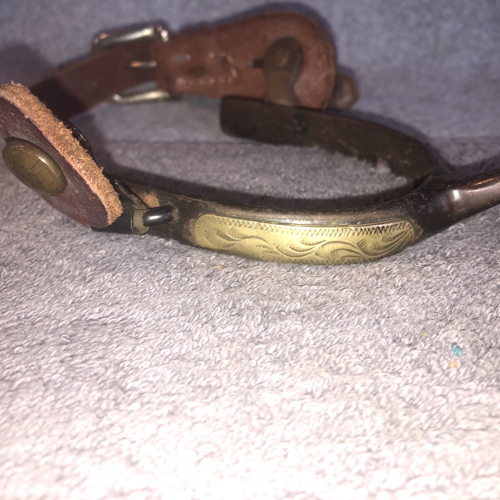 Vintage Antique Spurs w/ Leather Straps Cowboy Western Rodeo