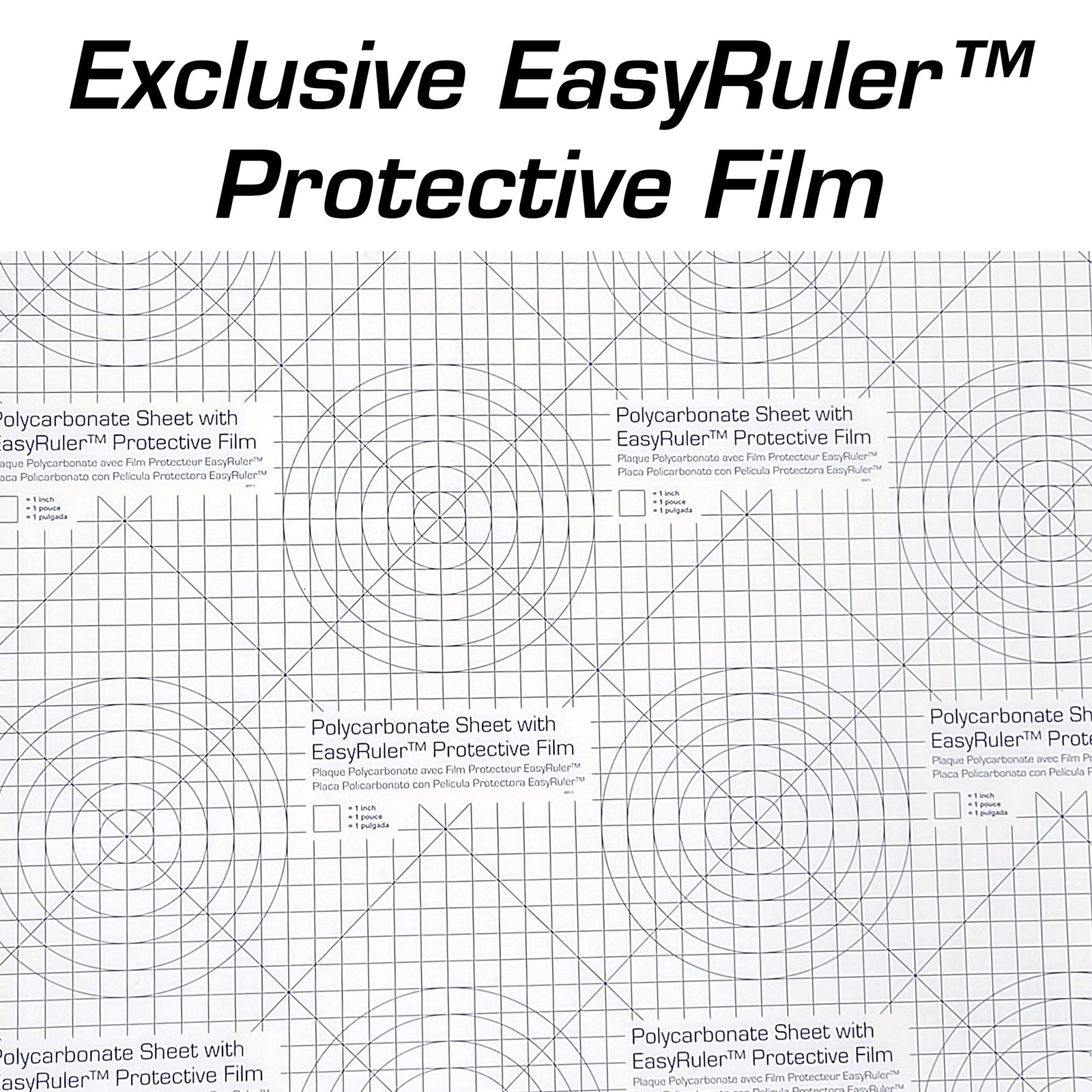 Polycarbonate Plastic Sheet 40" x 48" X 0.177" (3/16") Exact with EasyRuler F...