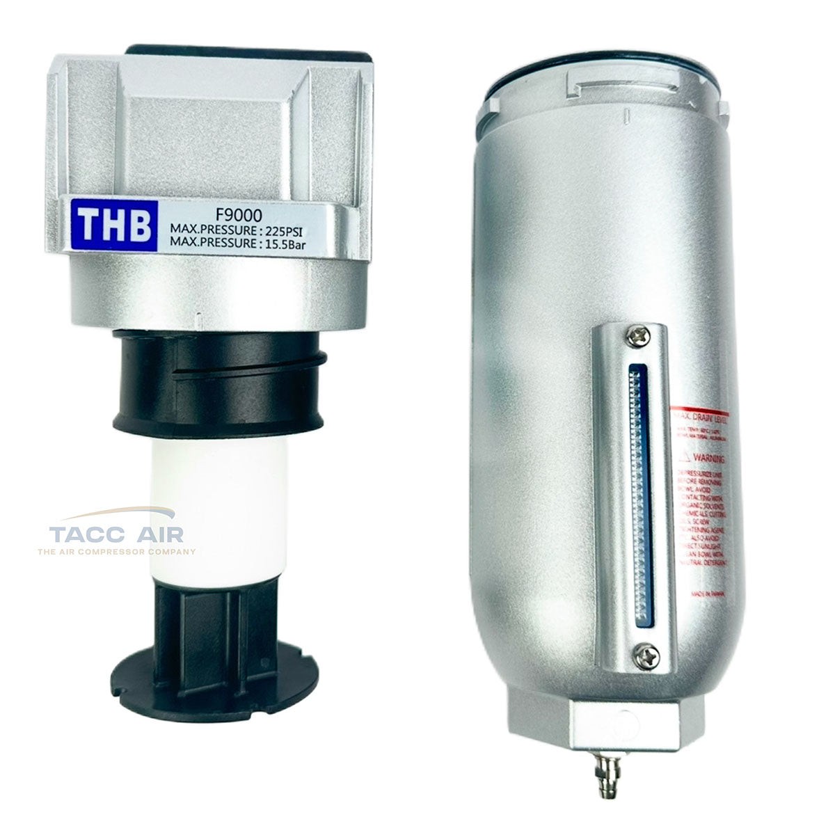 1" High Flow In line Compressed Air Moisture Particulate Filter Seperator Trap