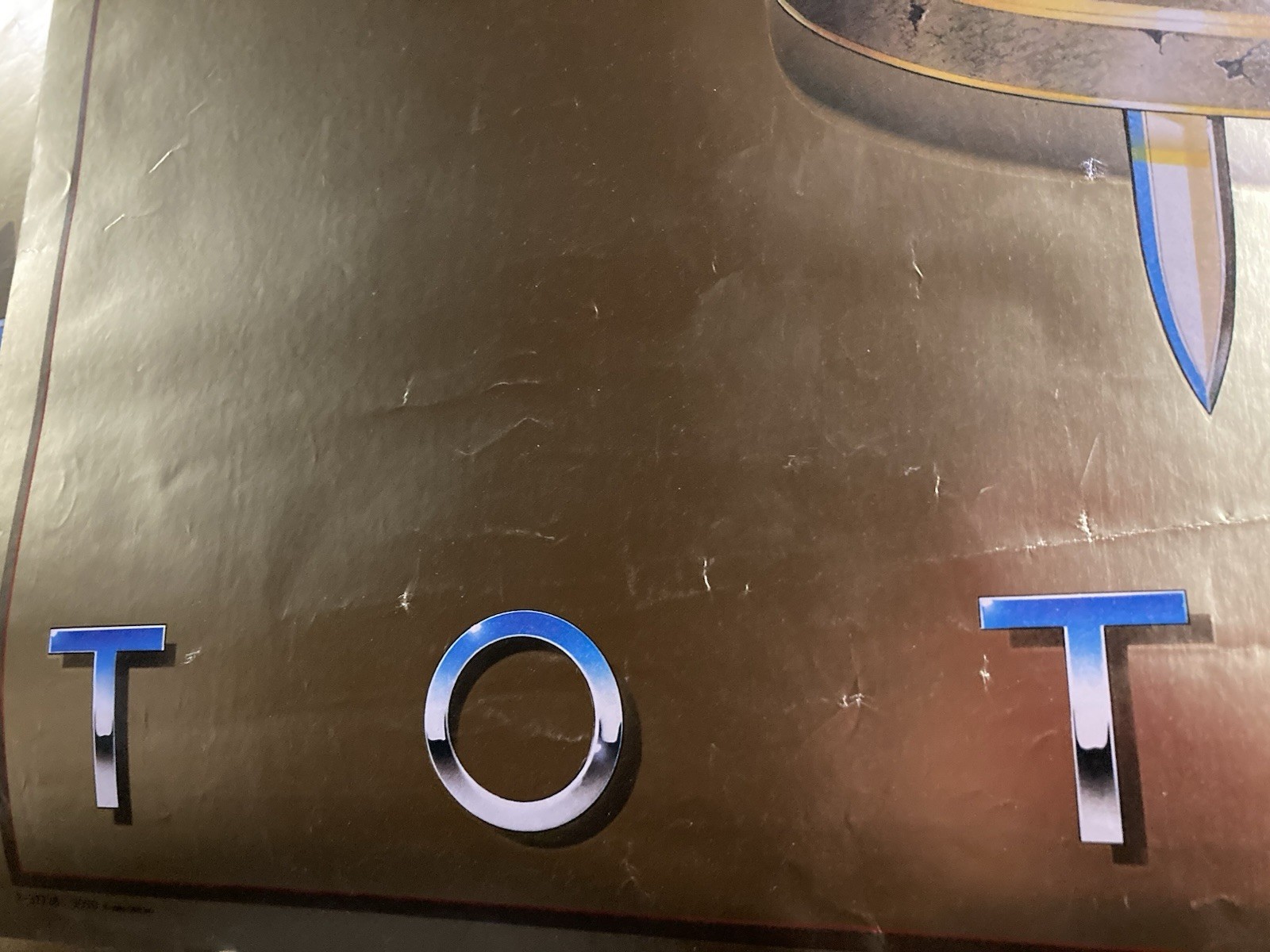 Toto IV 1982 Promo Poster Gold Metallic Foil Surface R