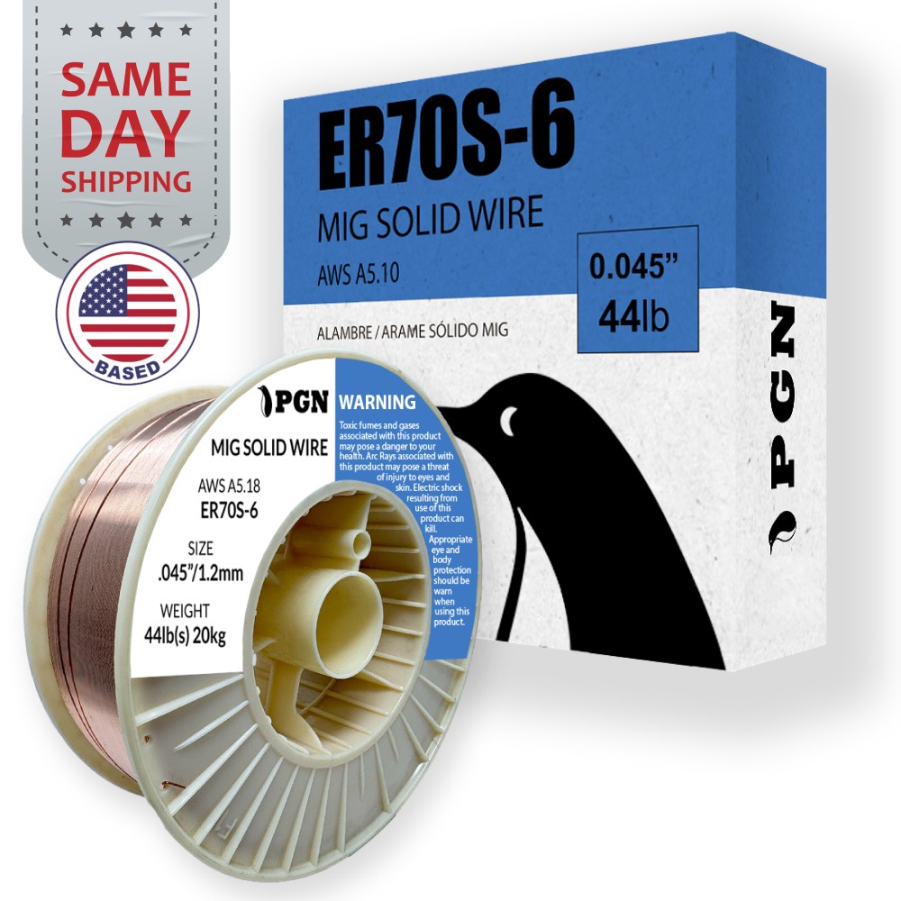 ER70S-6 .045" - 44-Lb - Mild Steel MIG Welding Wire - Shatterproof ABS Spool