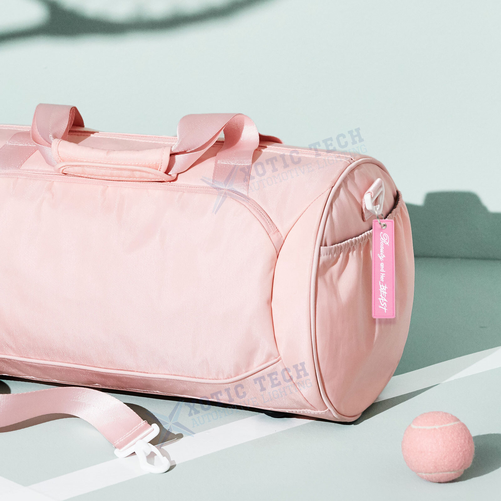 1PC Double Sided Embroidered Keychain Bike Motorcycle Key Ring Key Tag Belt Gift