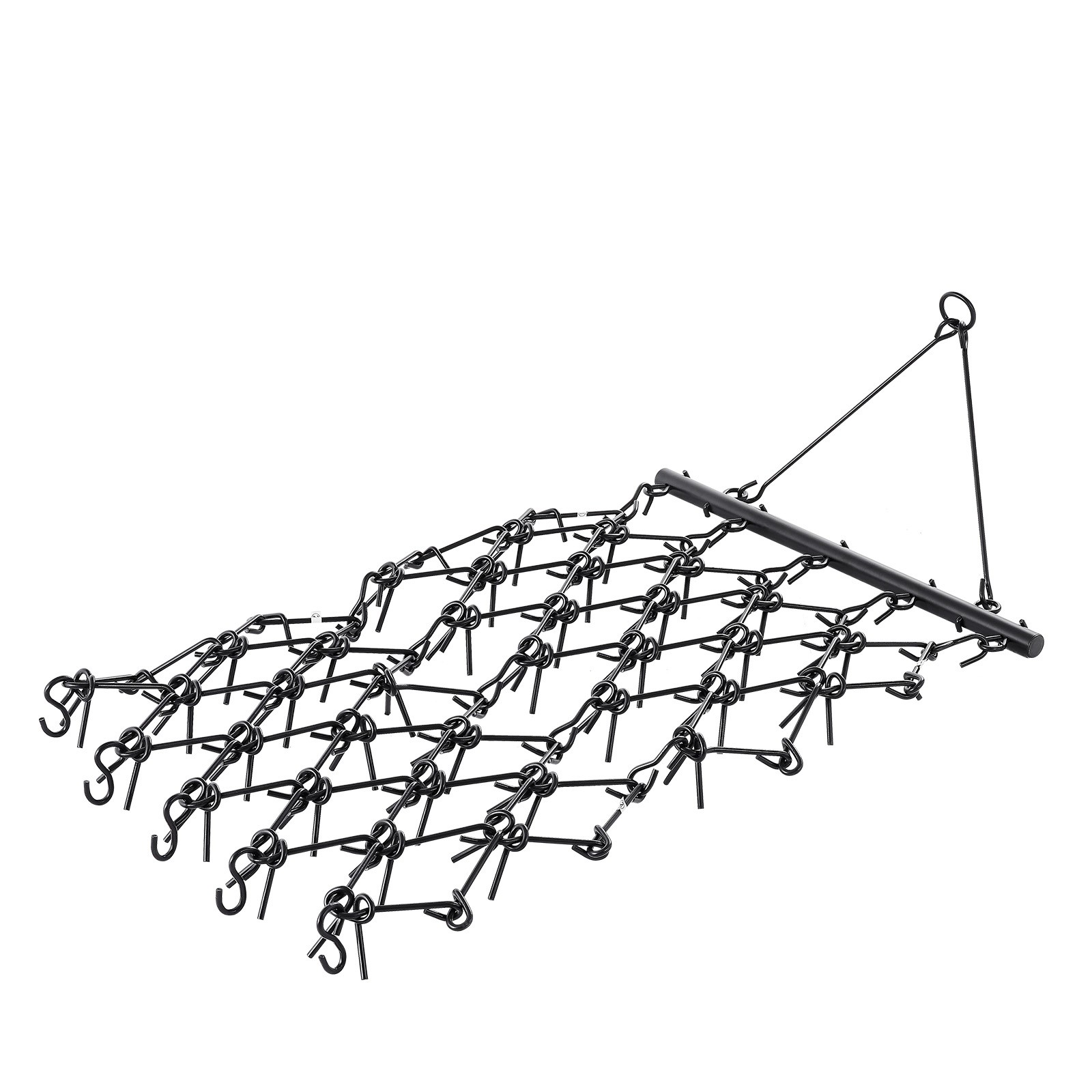 Drag Harrow 4 x 4 ft Chain Harrow ATV Lawn Rake for Landscape Leveling