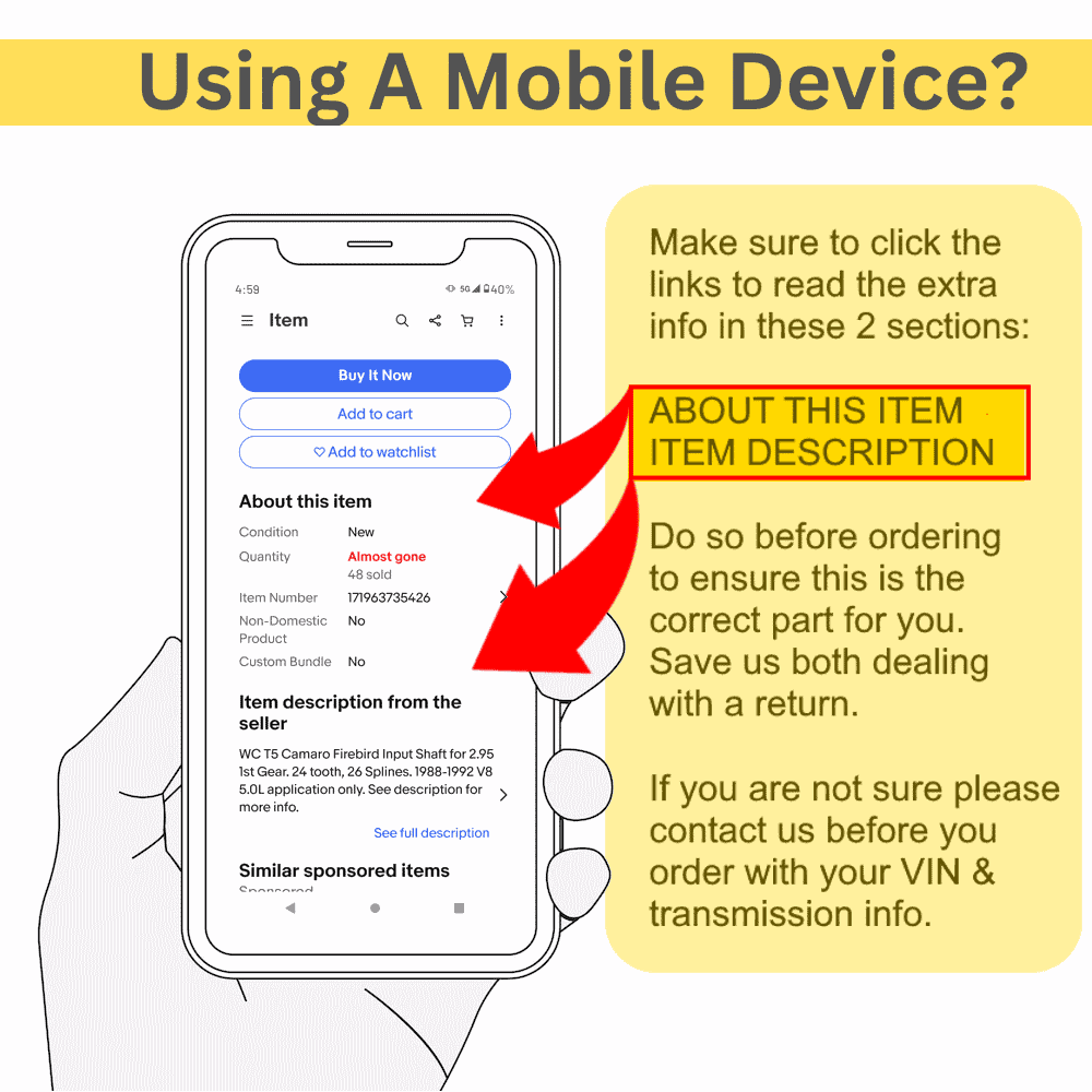 NP246 Transfer Case 32 Spline Input Shaft Kit for Narrow Bearing .630 Chevy GMC
