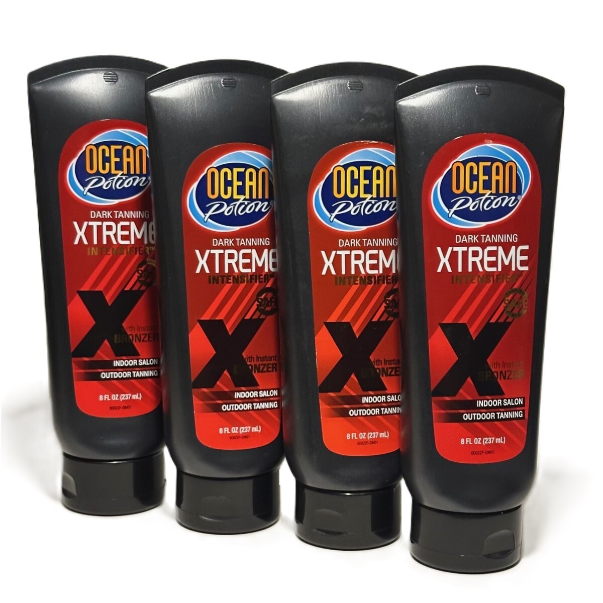 4 Pack Ocean Potion Dark Tanning Xtreme Intensifier Bronzer Indoor/Outdoor 8 oz