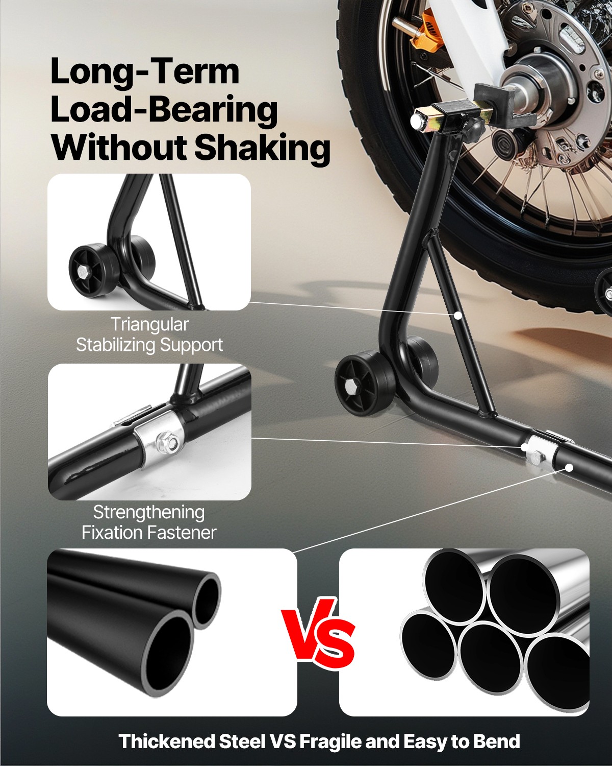 VEVOR Motorcycle Front & Rear Stand Lift 1100 lbs Spoolift Paddock Swingarm Arm