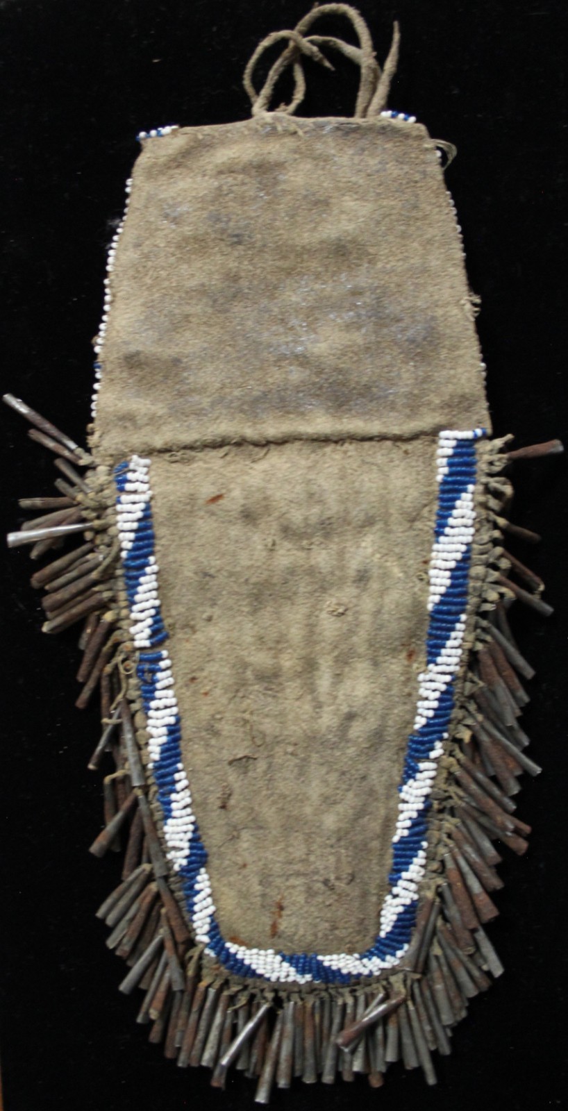 Vintage Beaded Ute Tab Bag with Cones