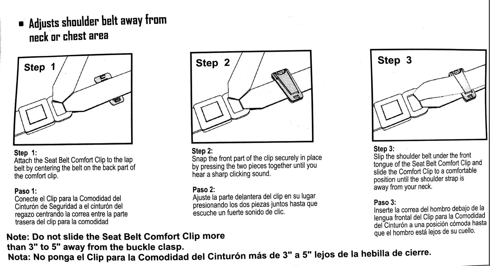 New 2 Clips Seat Belt Comfort Adjuster No Neck Tention Of The Seatbelt Car/Auto