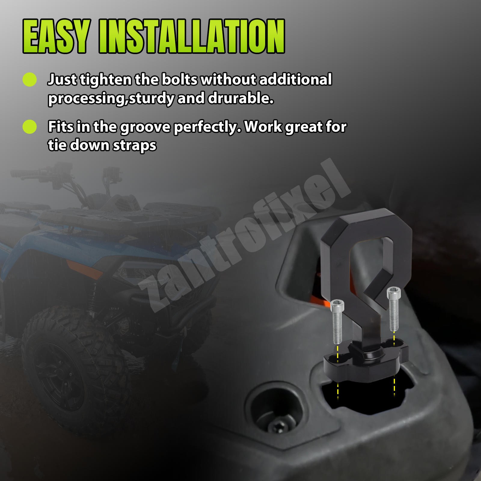 Eye Bolt Tie Down & Accessory Anchor For CFMoto Quick Attach ATV & UTV – 2 Pack