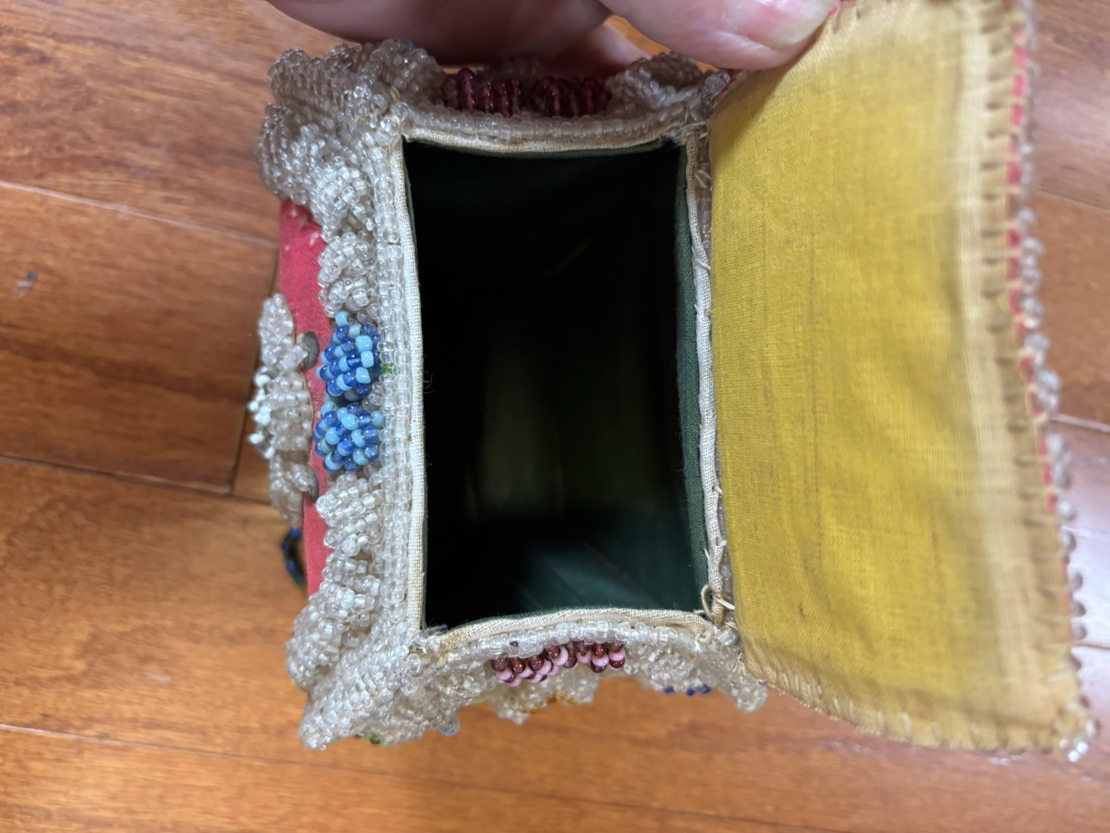 Native American Iroquois Indian Beaded Whimsical Purse Heavy Ornate Vintage