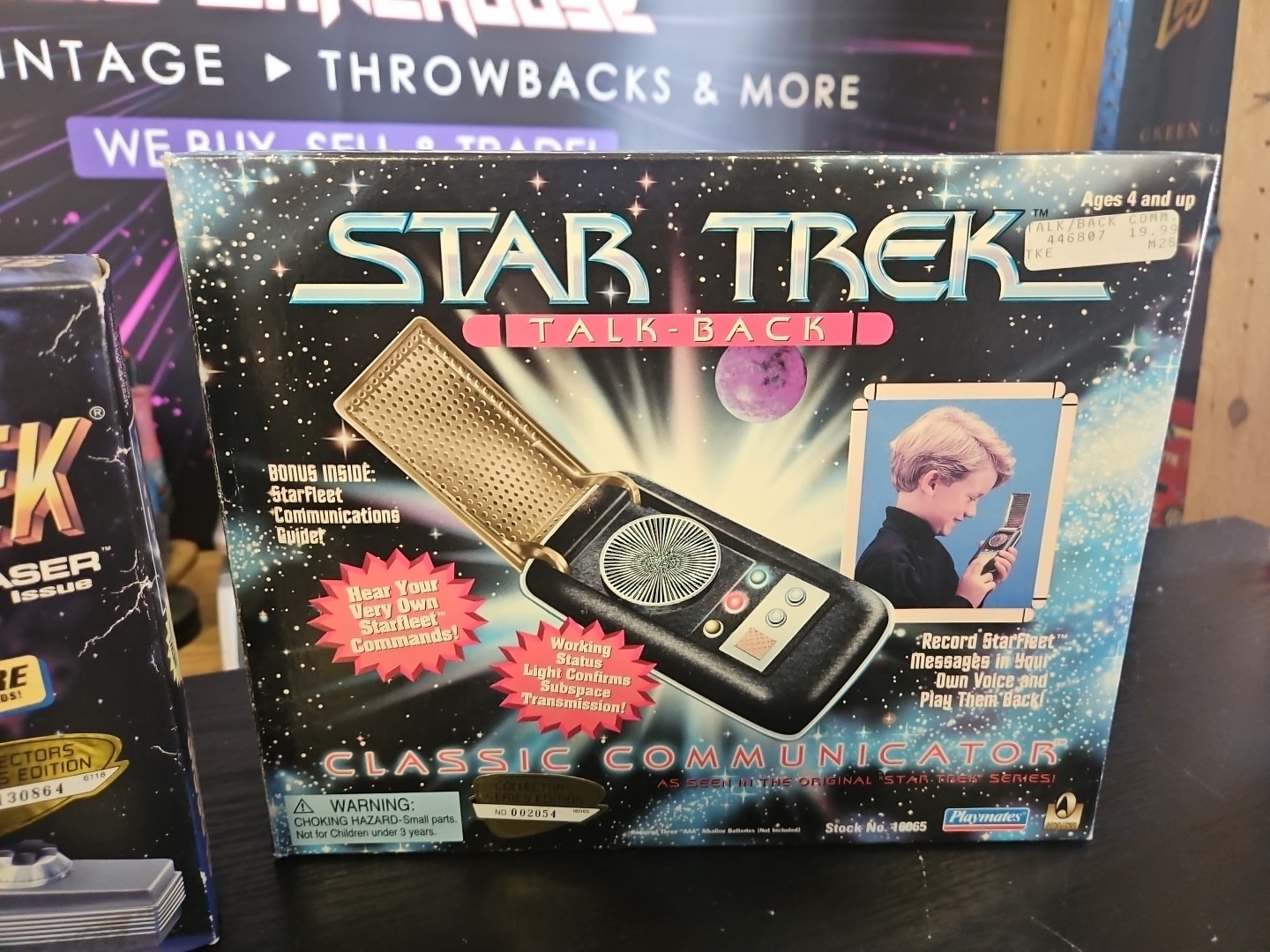 Star Trek Classic Phaser 1994 Playmates Lights Sounds Boxed & Talk Back