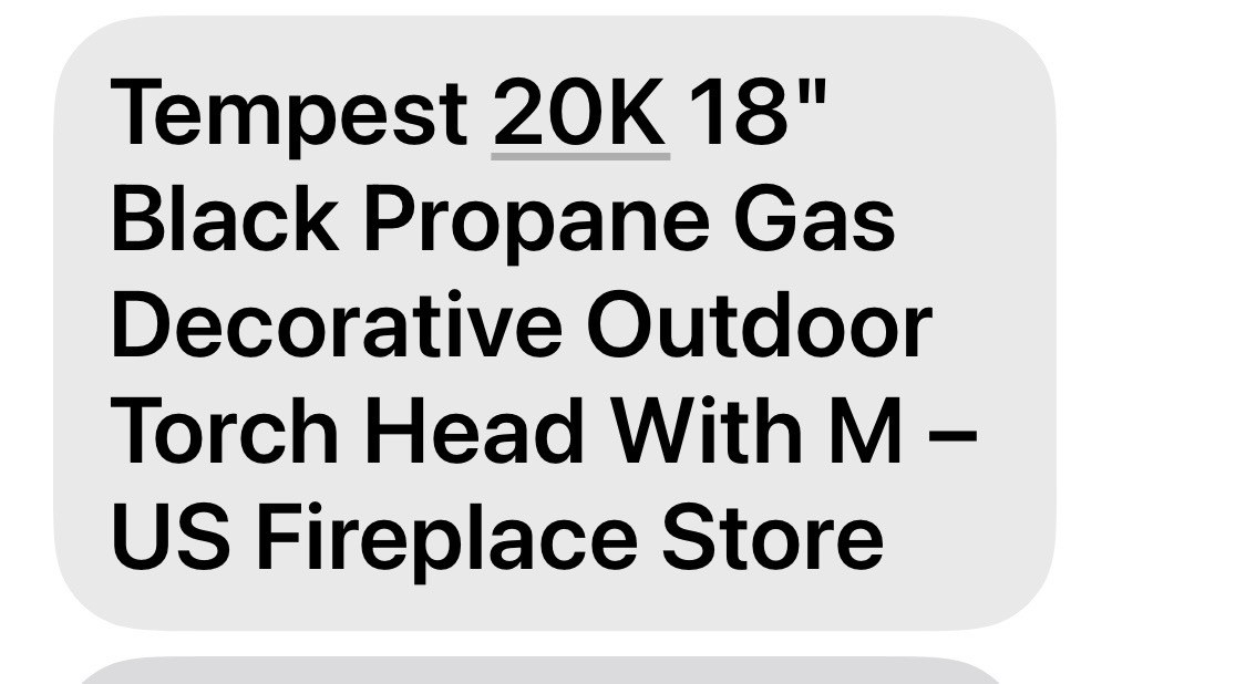 Tempest Torch 18" Decorative Outdoor Gas Torch Head with Wall Mount