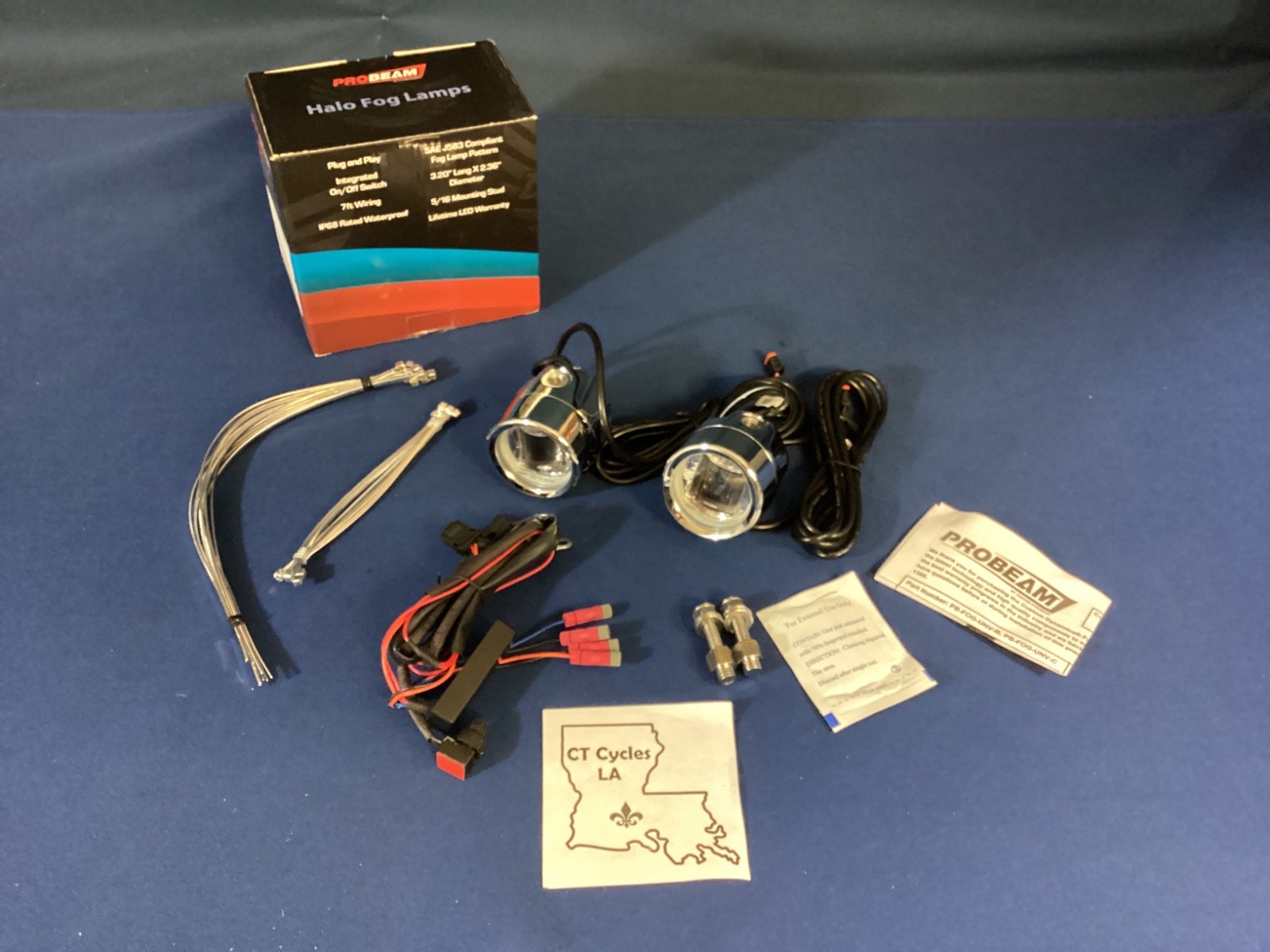 NEW Custom Dynamics ProBEAM LED Halo Fog Lights Chrome, PB-FOG-UNV-C *