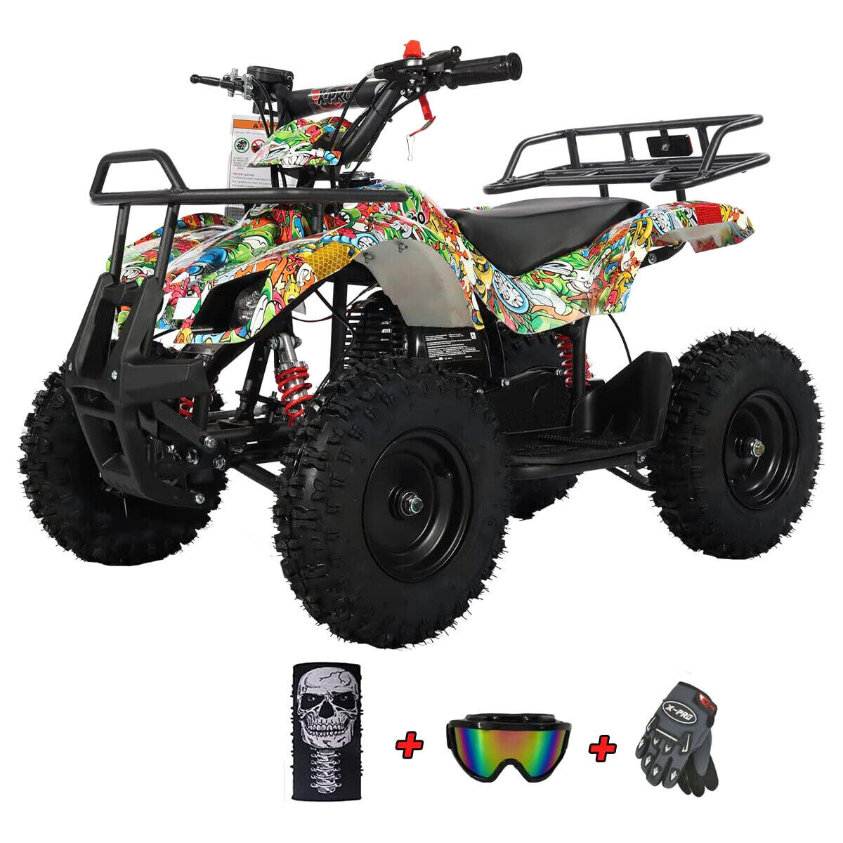 X-PRO Eagle 40cc Kids ATV 4 Stroke Mini Quad Kid 4 Wheeler Pull Start Disc Brake