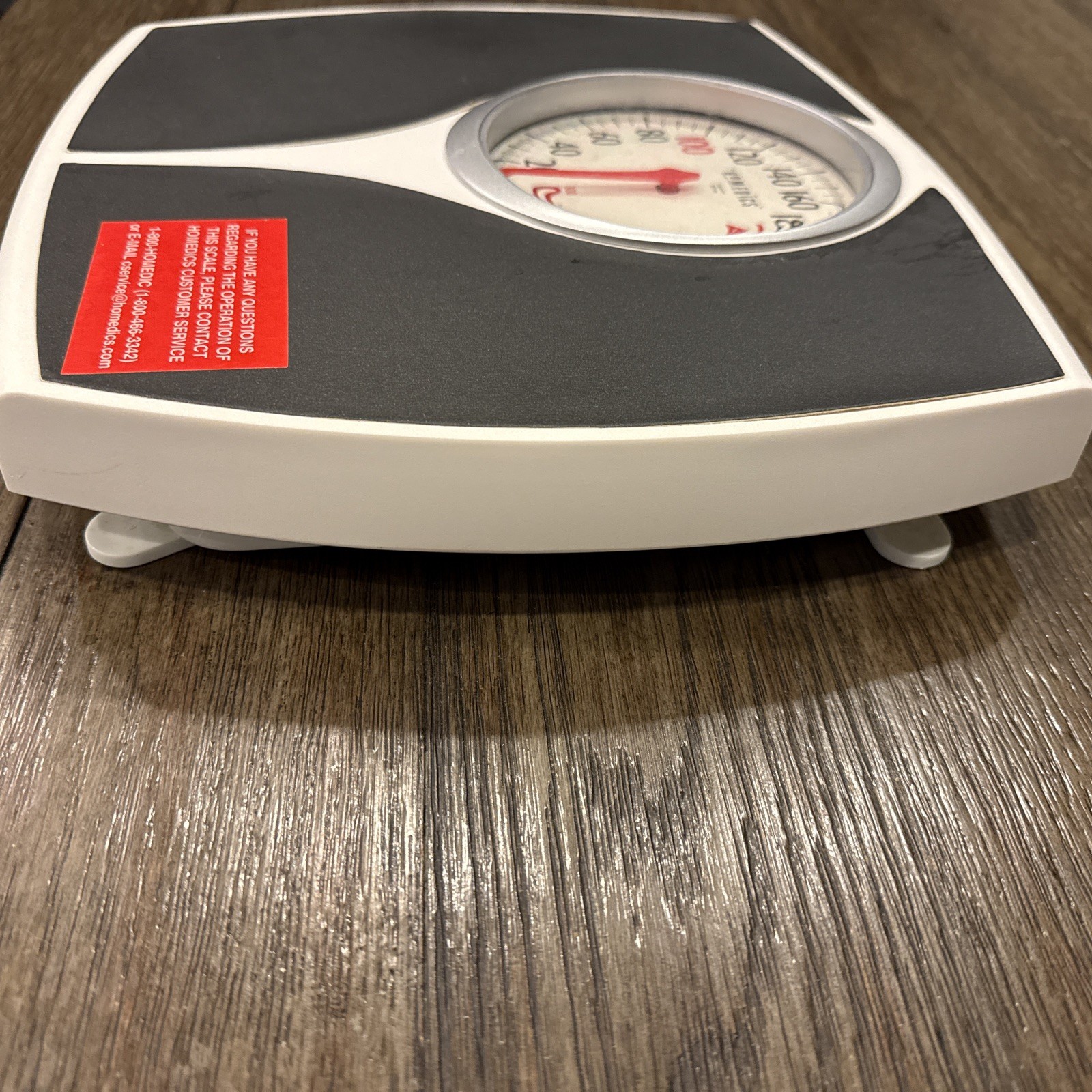 Vintage Homedics Bathroom Floor Scale Large Analog Dial 300 lbs Capacity