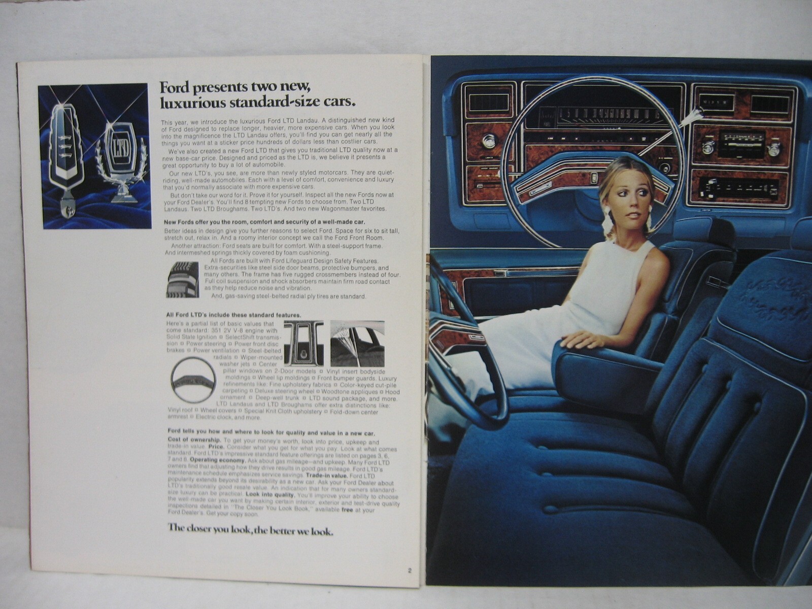 1975 Ford LTD Landau Brougham Wagon Car Dealer Sales Brochure Catalog