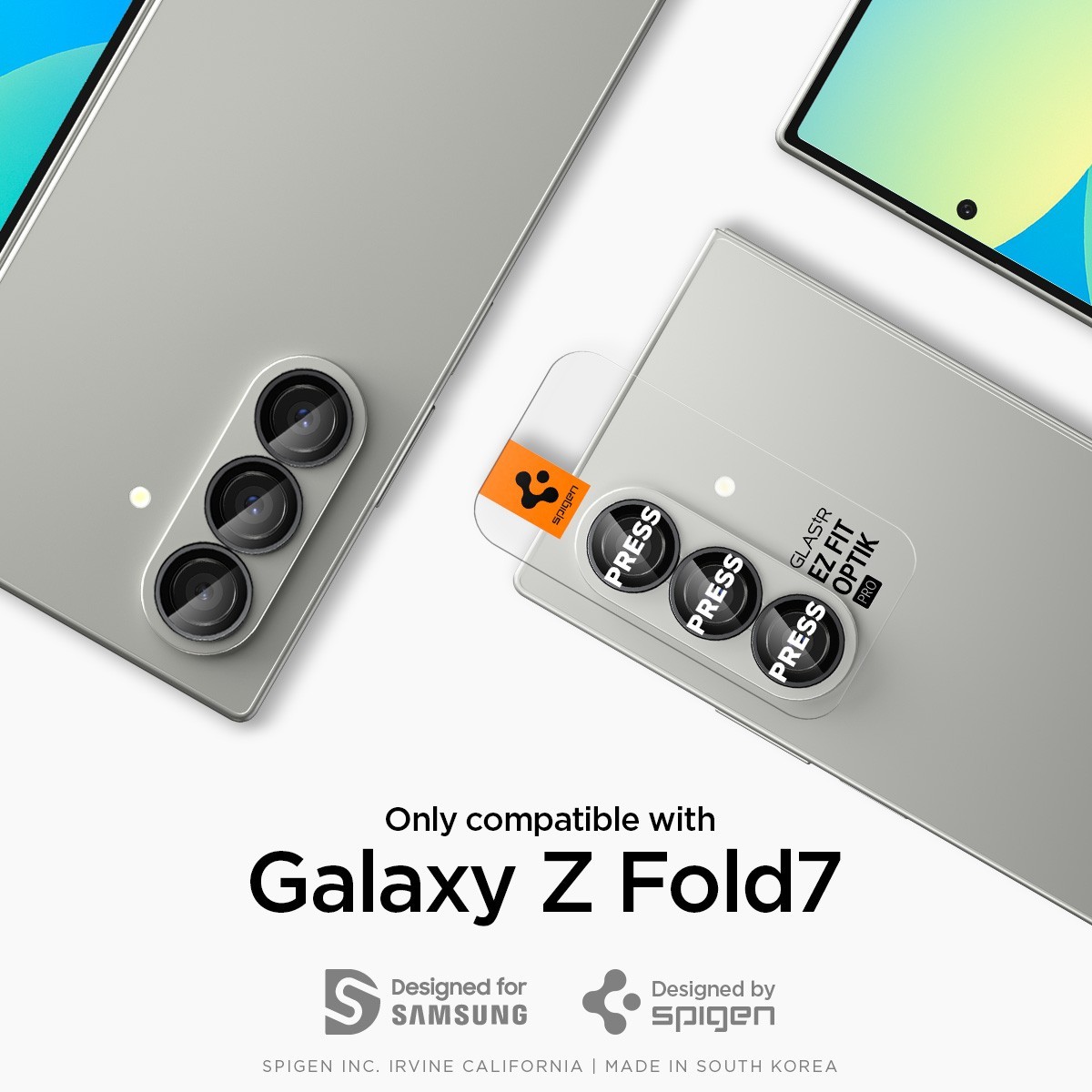 For Galaxy Z Fold 7 | Spigen [Glas.tR EZ Fit Optik Pro] Camera Lens Protector
