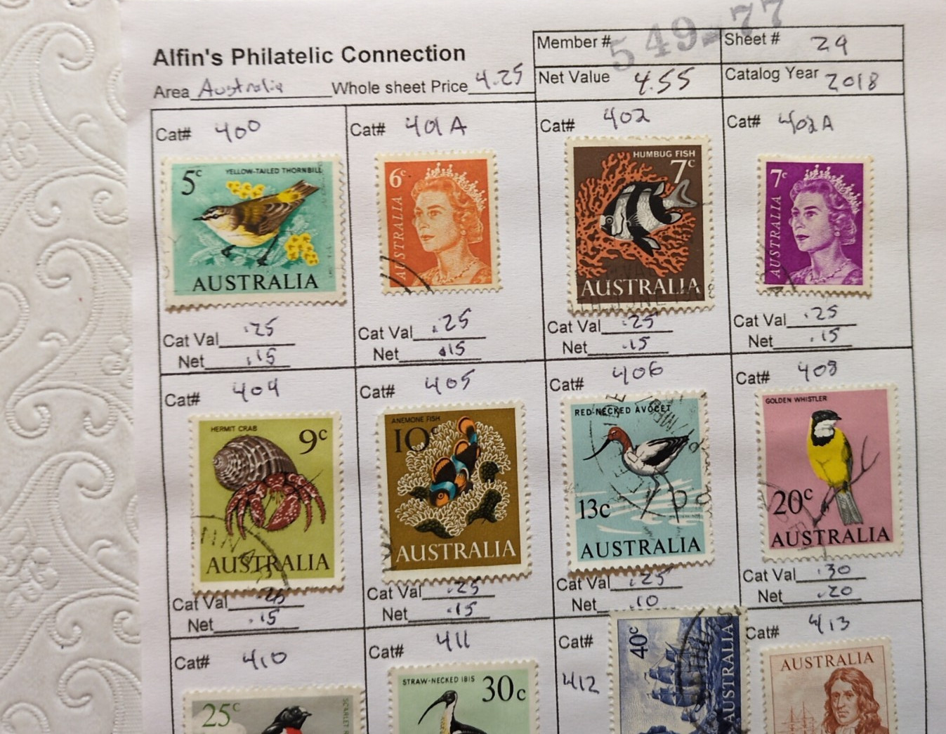 APC W6761 Australia most used on circuit sheets with $60 scv