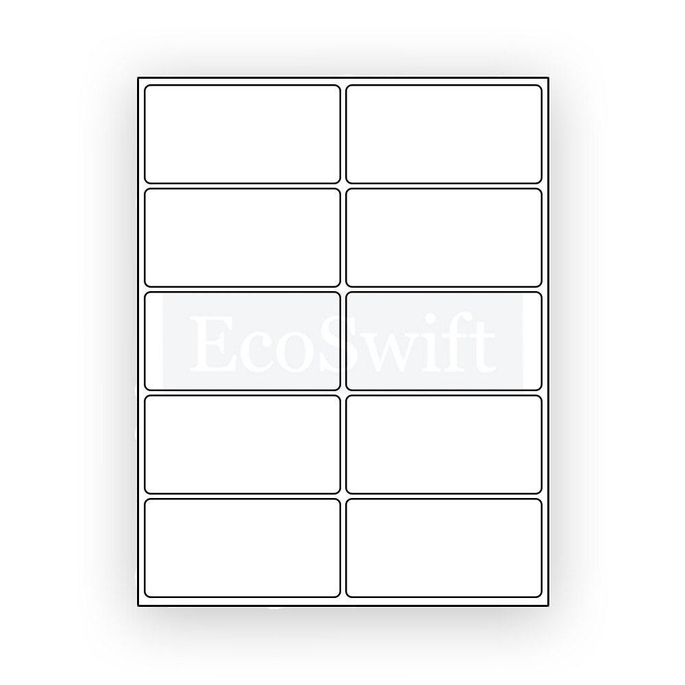10-100,000 4 x 2 Premium Laser/Ink Address Shipping Adhesive Labels 10 per sheet