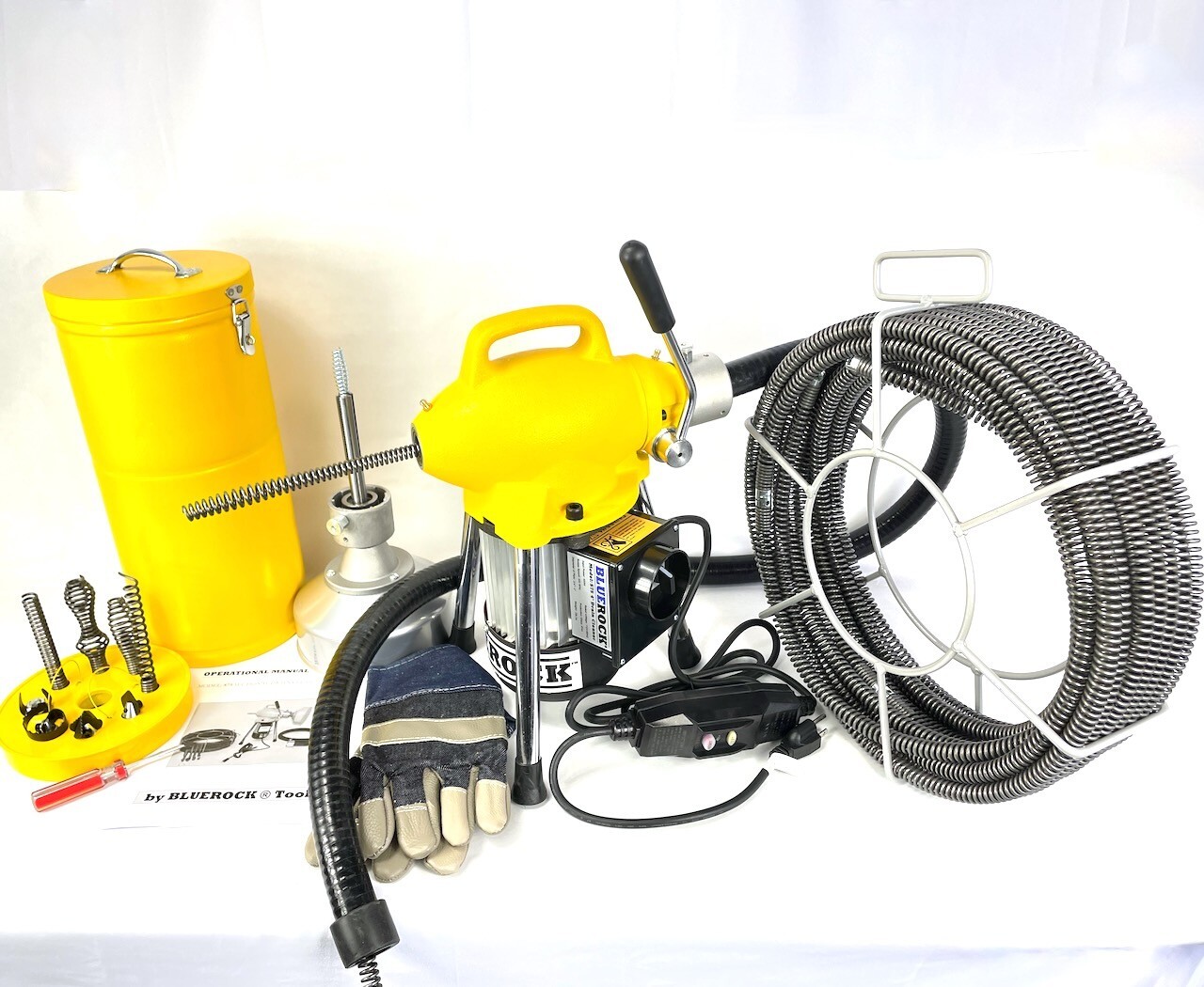 S75 BLUEROCK ® 3/4" to 4" Sectional Pipe Drain Cleaning Machine Snake Cleaner