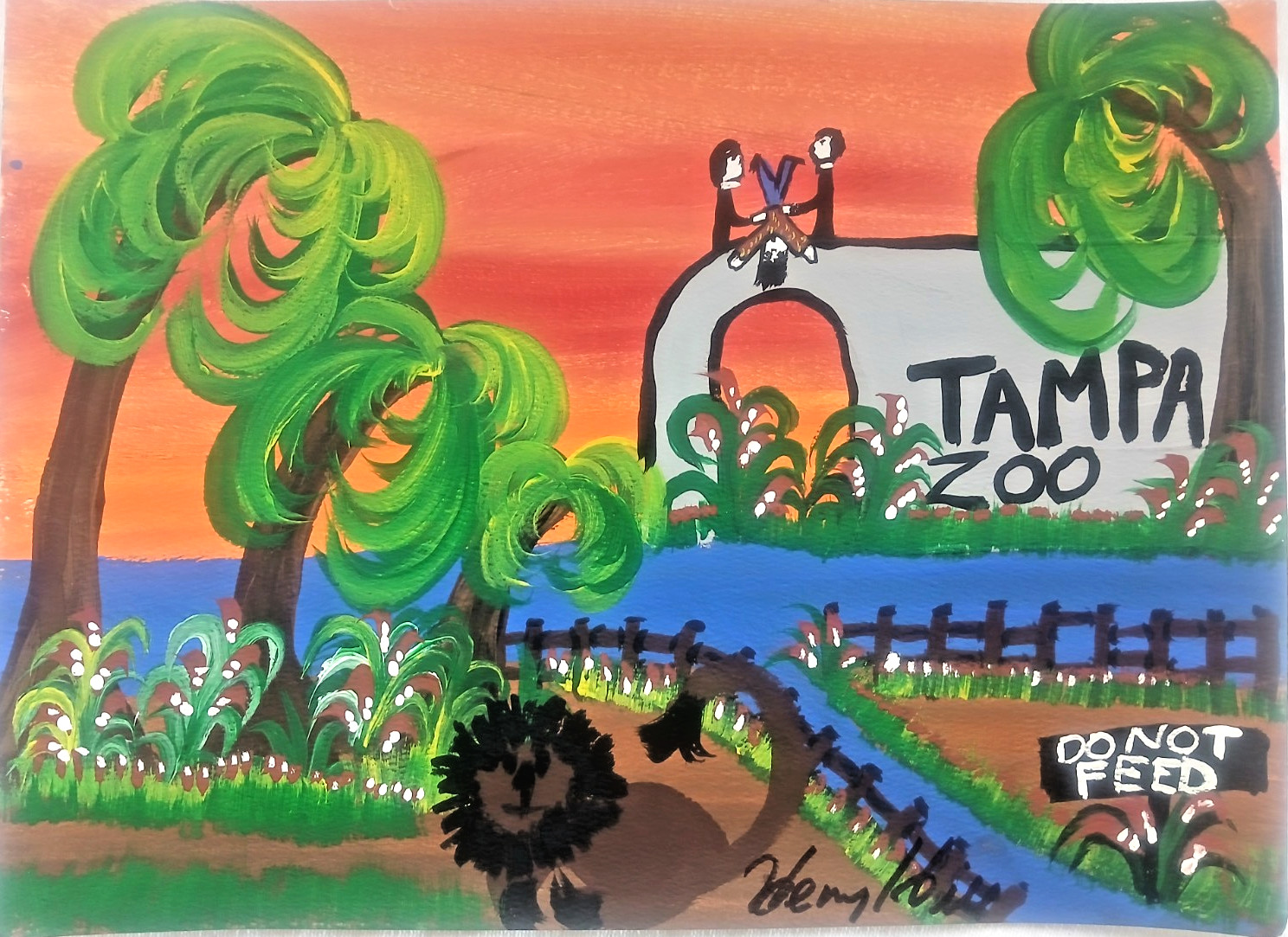 Mafia Signed Original Henry Hill Cosa Nostra Goodfellas Painting Tampa Zoo