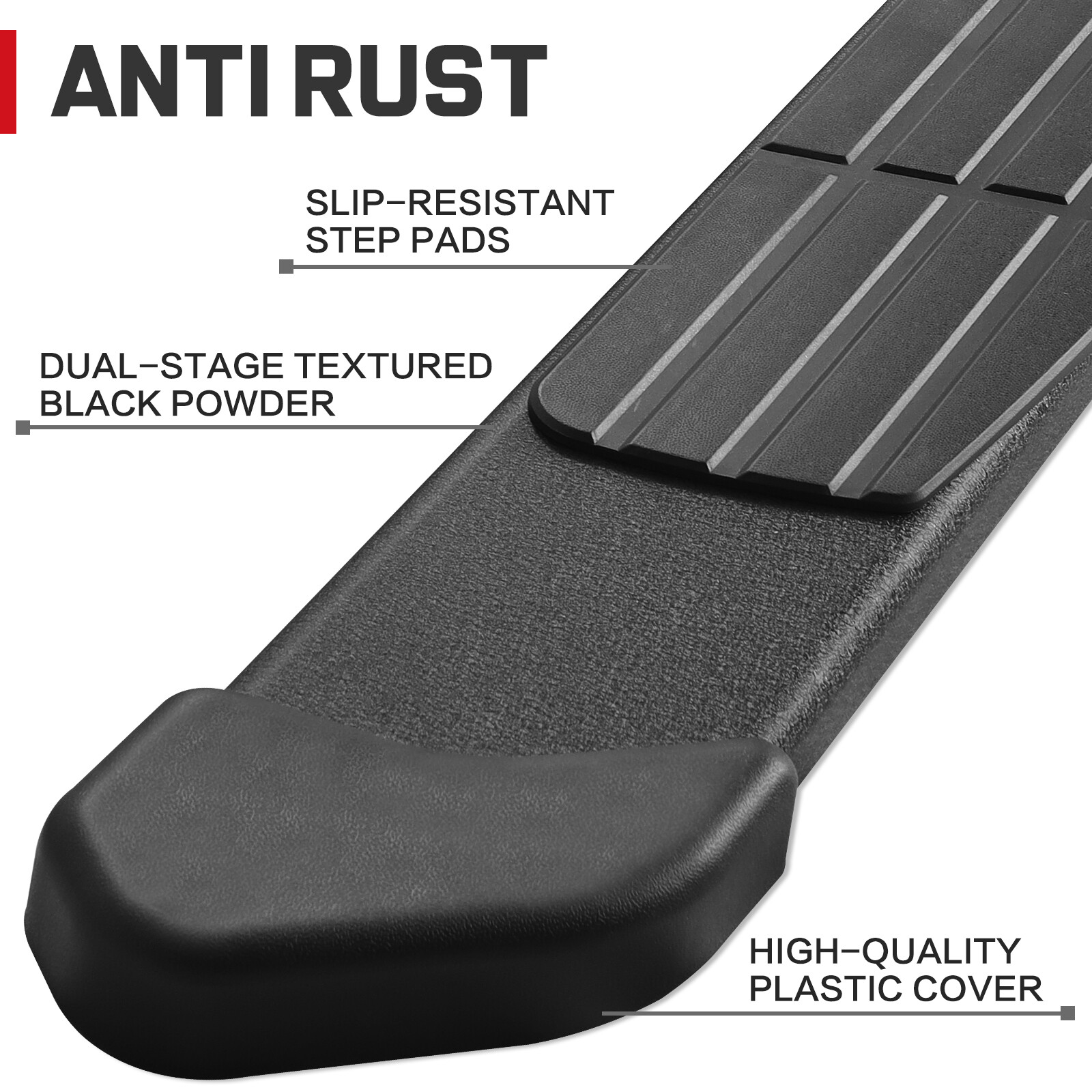 6.5 inch For 17-23 Honda Ridgeline Running Boards Truck Step Nerf Bar Blcak T