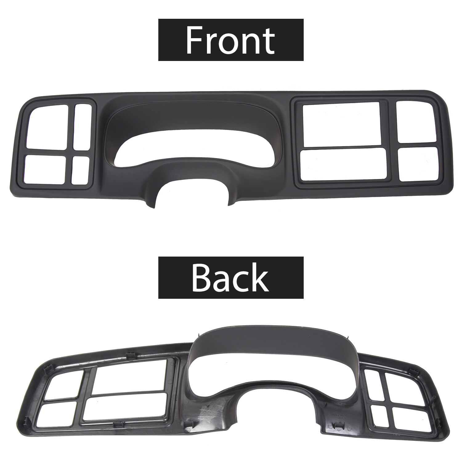 Double DIN Truck Dash Kit For Chevy Silverado GMC Sierra 1999-02 Matte Black ABS