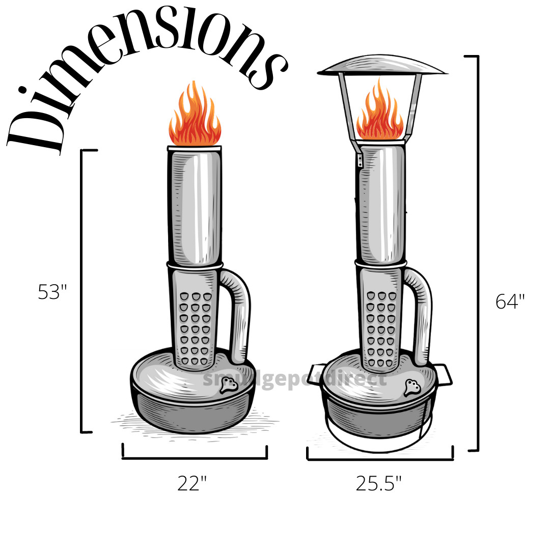 Smudge Pot Direct® Patented Gen2 Smudge Pot Outdoor Heater Fast Free Shipping