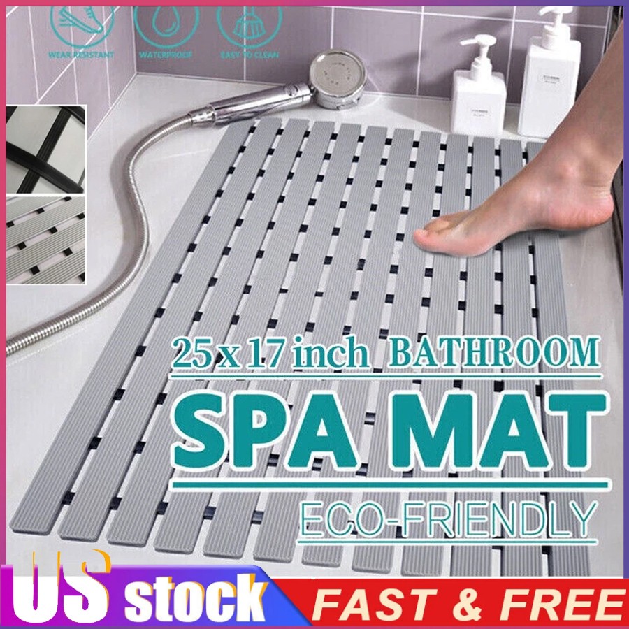 Anti Slip Bathtub Shower Mat For Spa Bathroom Floor Mat Safety with Drain Hole