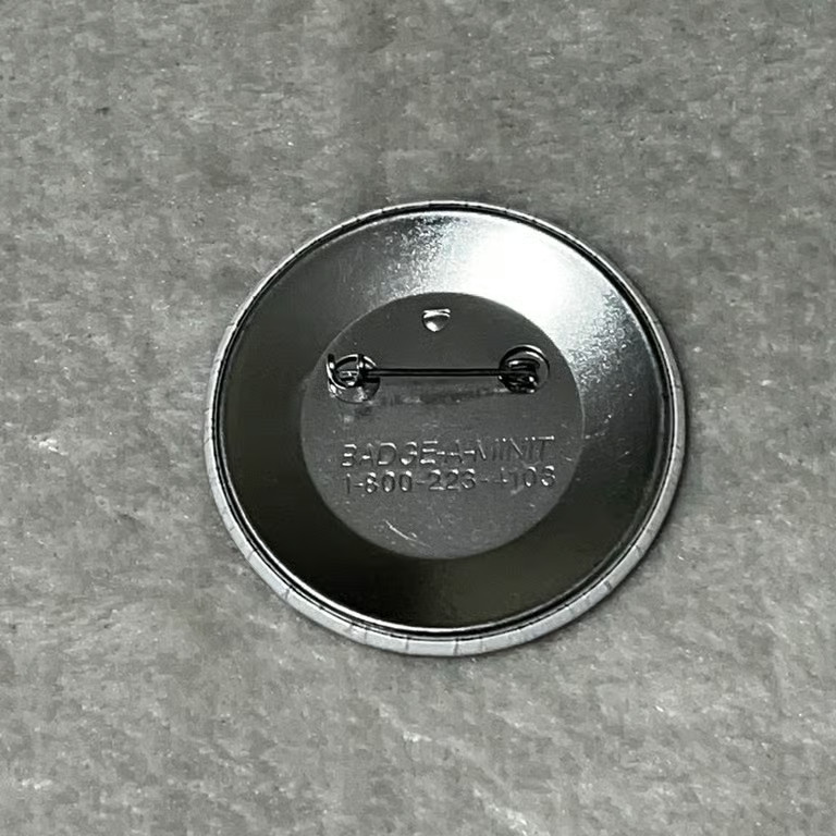 US American Flag Heart Pinback Button A101