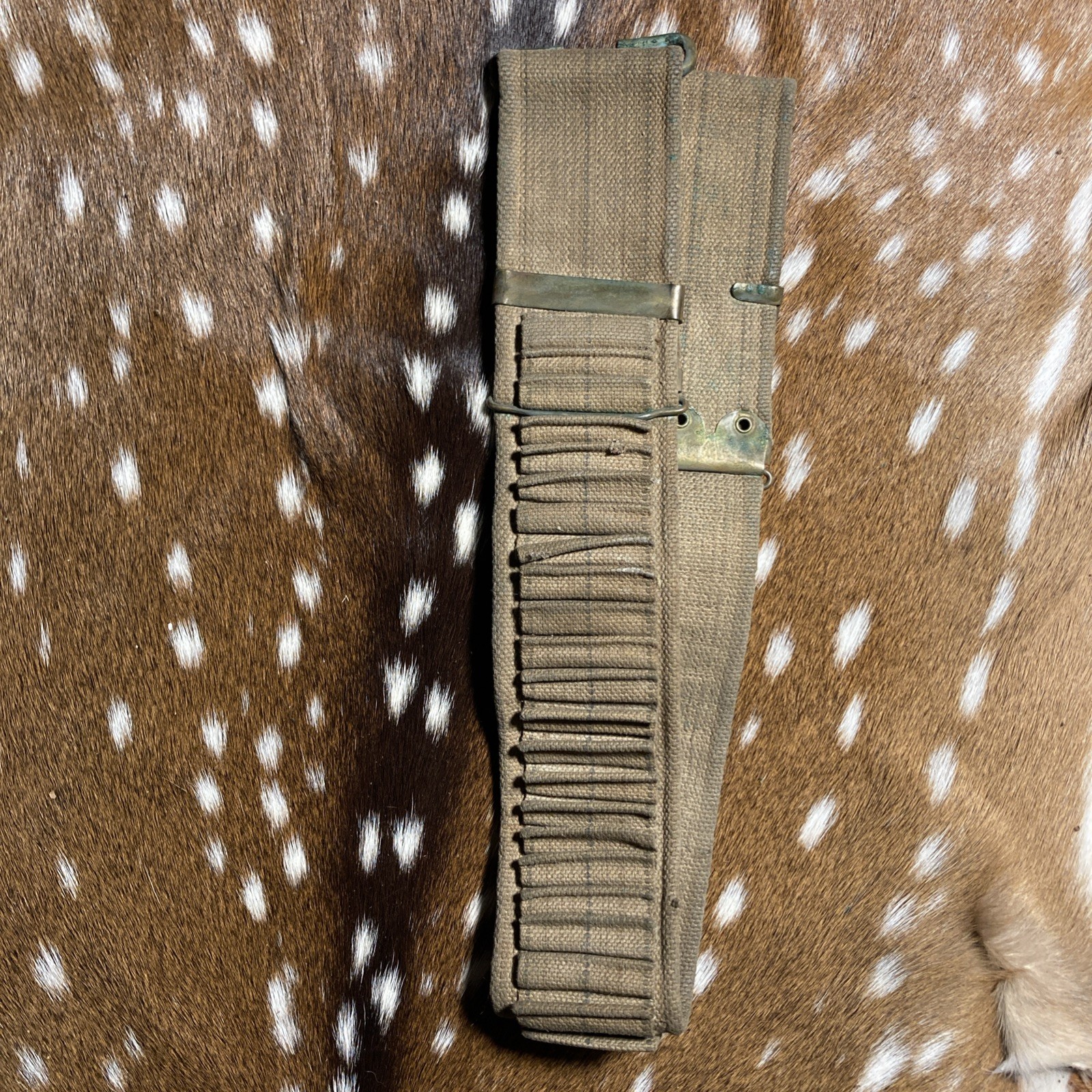 SPANISH AMERICAN WAR U.S. KRAG AMMO CANVAS BELT 45 SLOTS 30-40 Krag ?