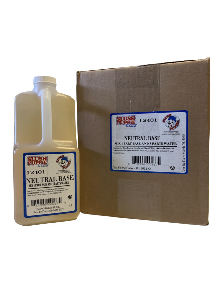 Slush Puppie Neutral Base 6 .5 Gallons The Original & Best - Yields 18 Gallons