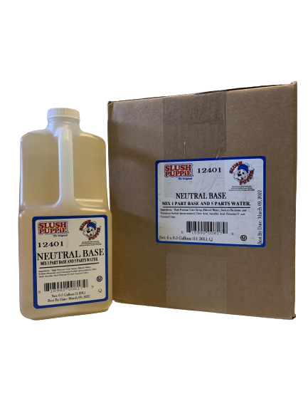 Slush Puppie Neutral Base 6 .5 Gallons The Original & Best - Yields 18 Gallons