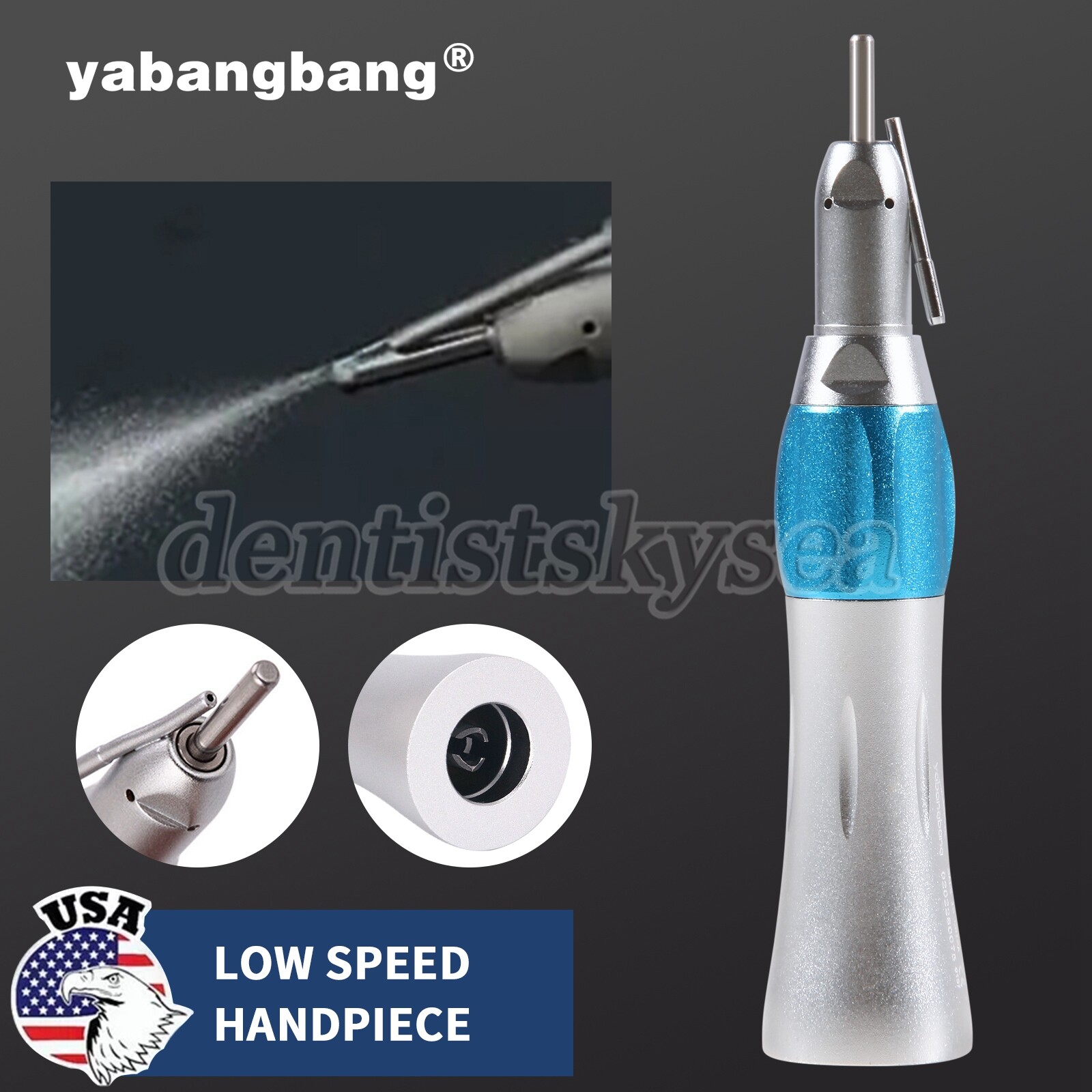 Dental 1:1 Surgical Implant Straight Handpiece With External Irrigation Pipe US