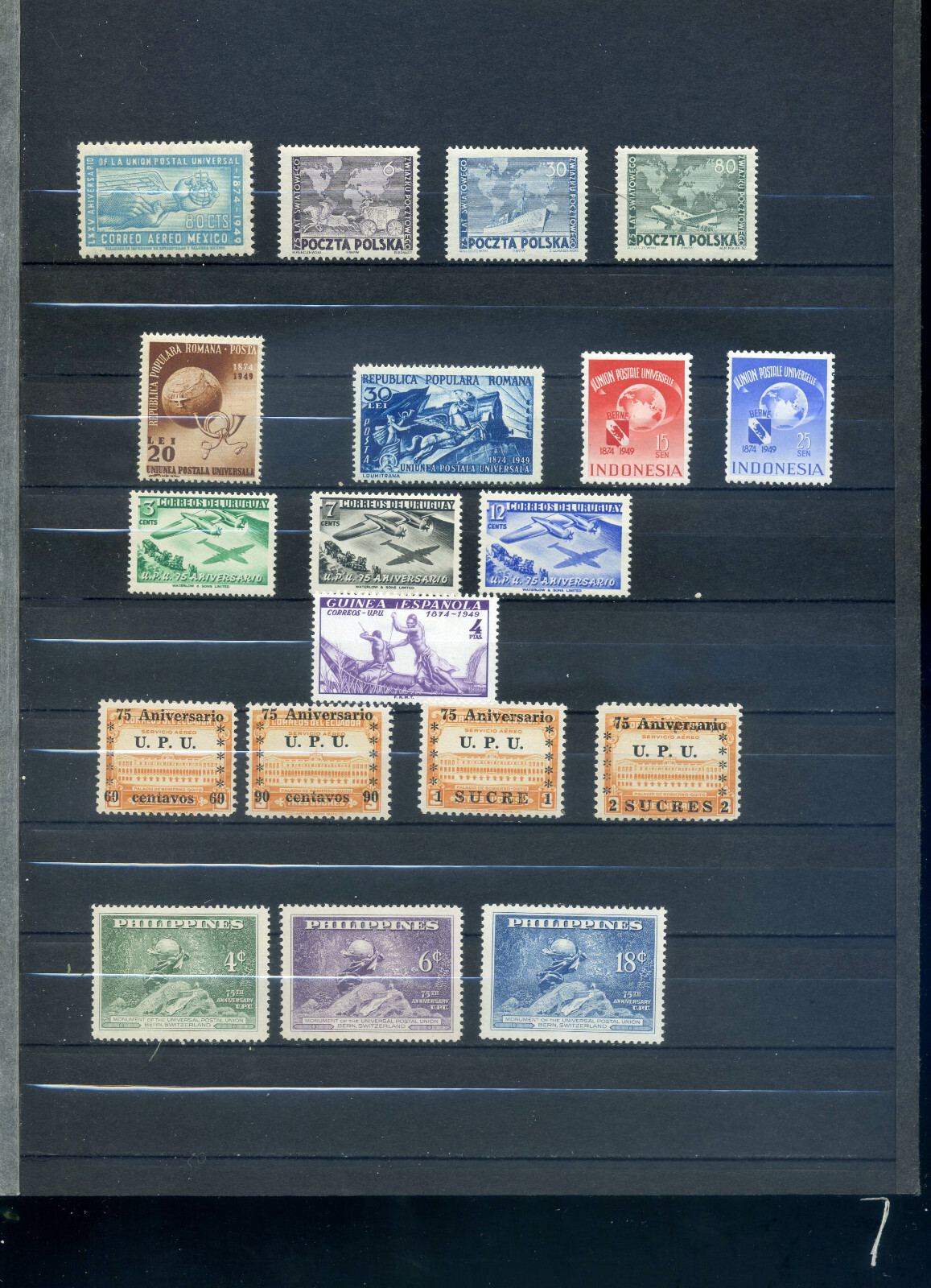 UPU, 4 pages, United Postal Union, 1949, organizations, post