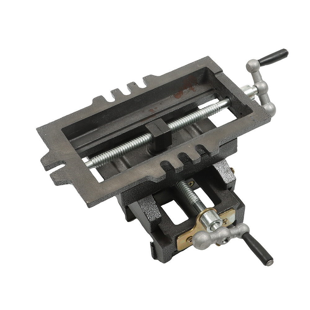 5" Cross Slide Vise Drill Press X-Y Clamp Heavy Duty Machine Metal 2 Way Black