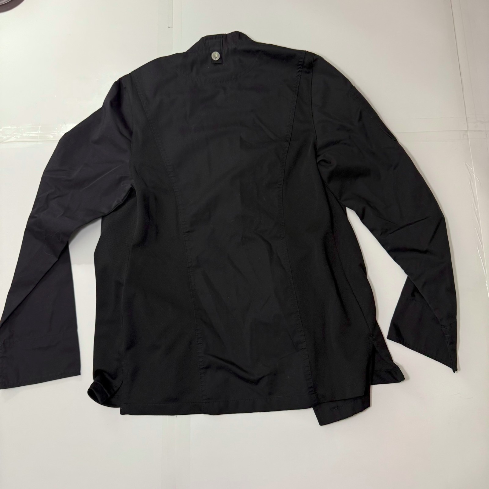 Chef Works Men's Full Zip Chef's Light Jacket Black Small S Vented Cook Workwear