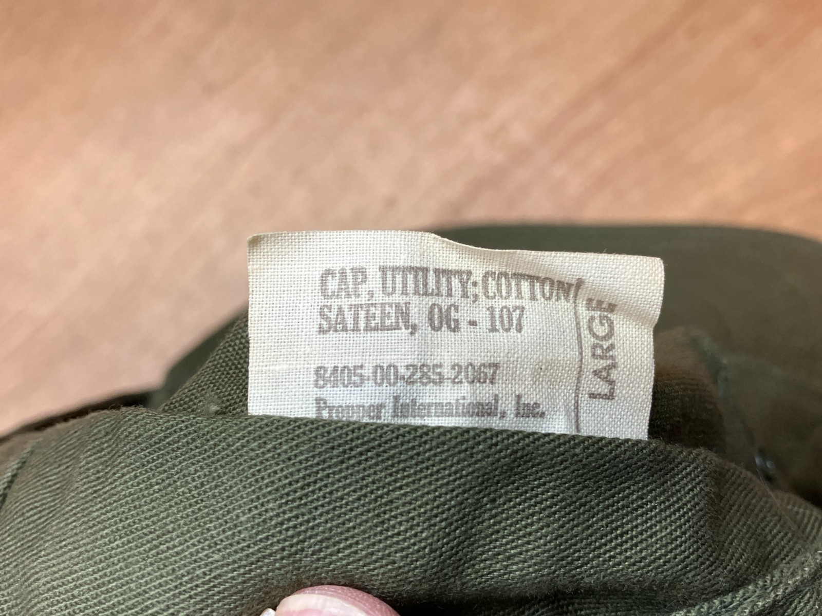 Vintage USMC Marine 8 Point OG-107 Utility Field Cap Hat Green LARGE