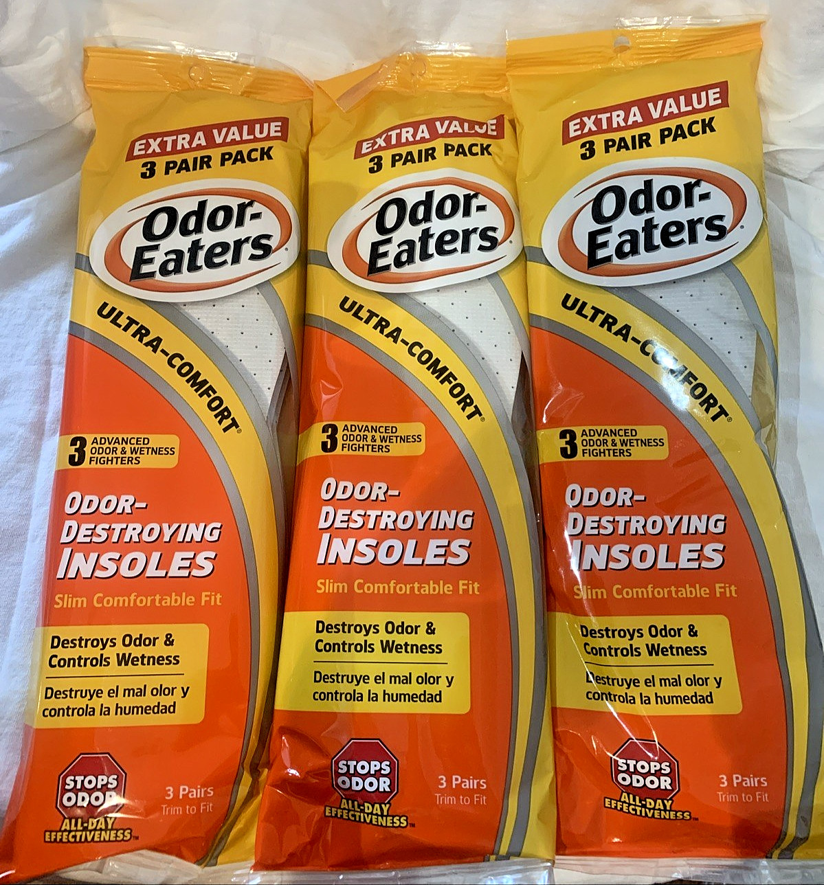 Odor-Eaters Ultra Comfort Odor-Destroying Insoles 1 Size Fits All - 9 Pairs